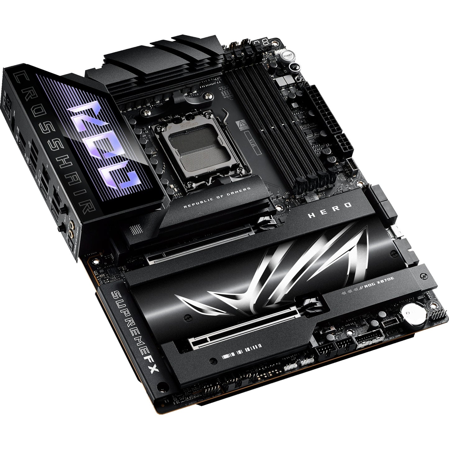 ASUS rog crosshair x870e hero socket am5 moederbord (raid, 5gb-lan, 2,5gb-lan, wi-fi 7, bt, sound, atx)