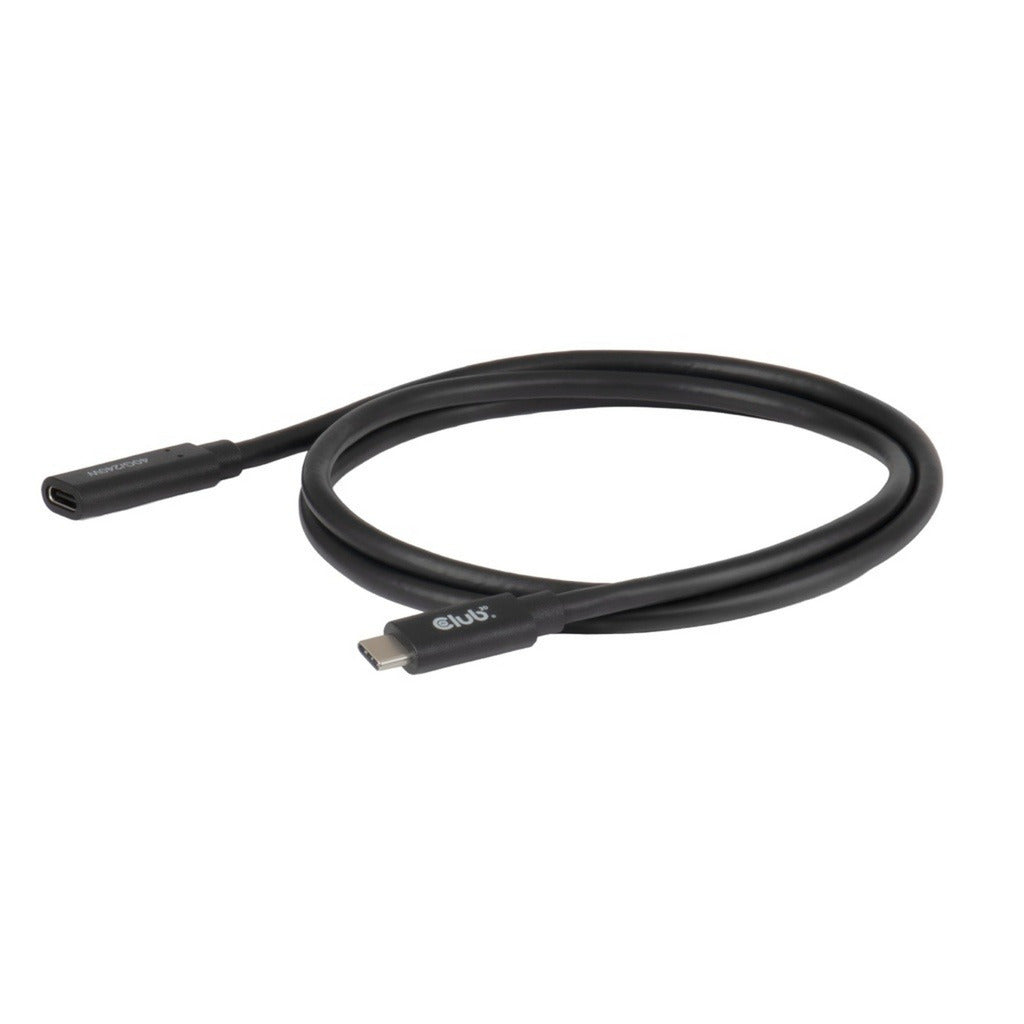 Club 3D usb-c 40 gbps verlengkabel (zwart, 1 meter, 8k 60hz, pd 240 watt)