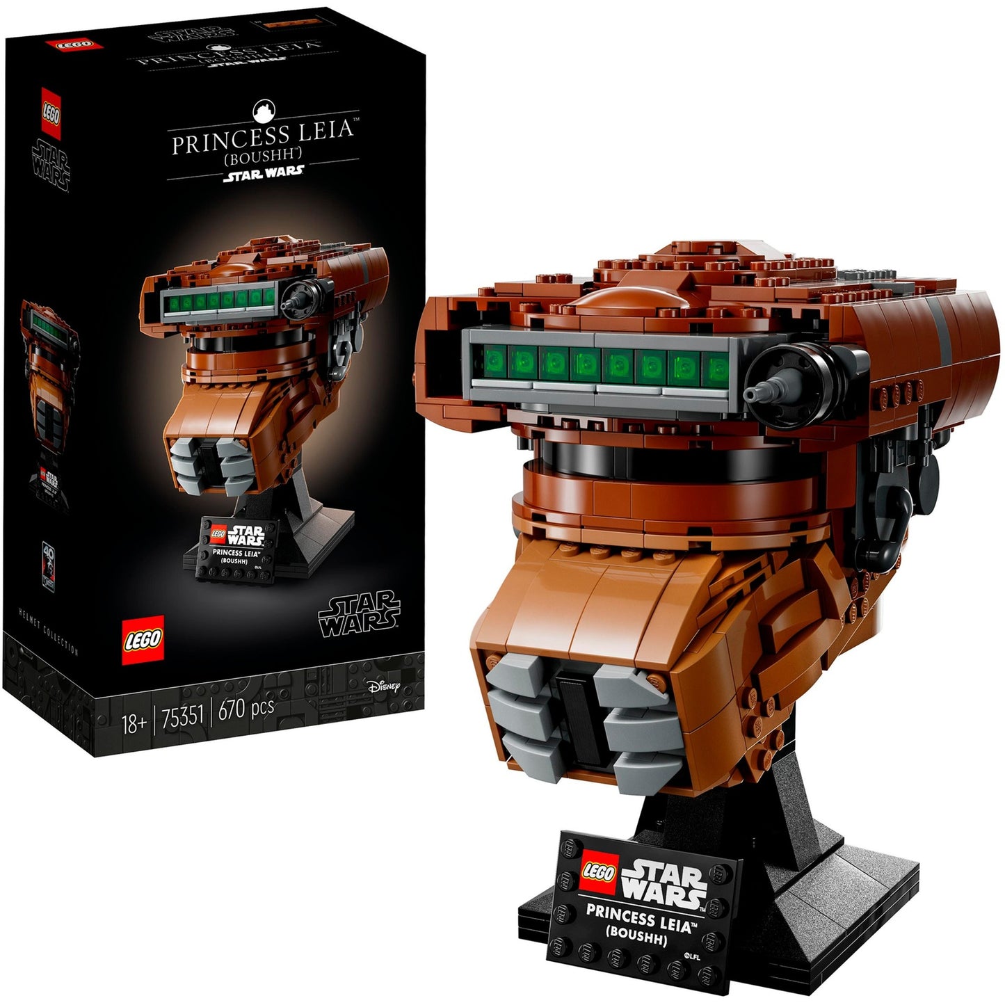 LEGO star wars - prinses leia (boushh) helm constructiespeelgoed (75351)