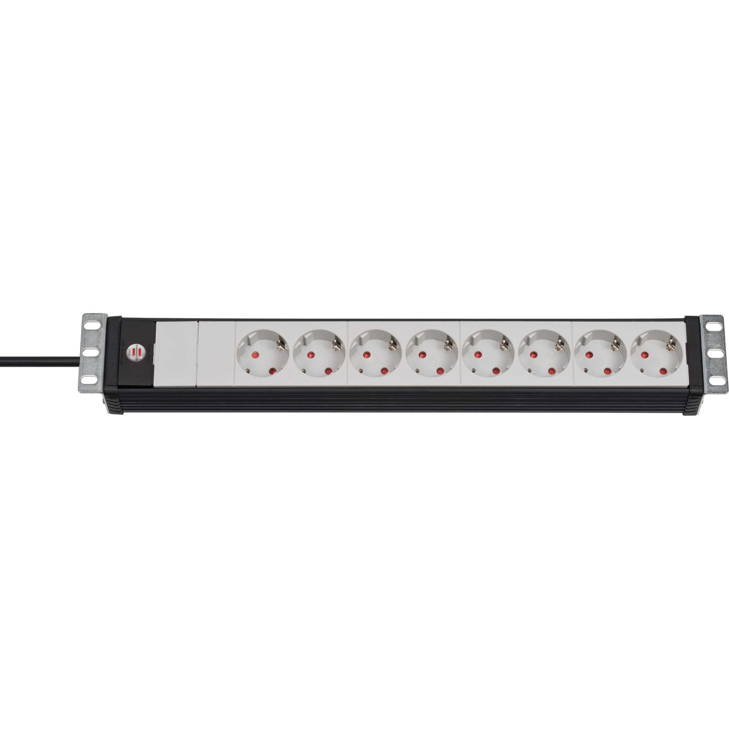 Brennenstuhl premium-line 19-inch stekkerdoos 8-voudig stekkerdoos (zwart lichtgrijs, 3 meter)