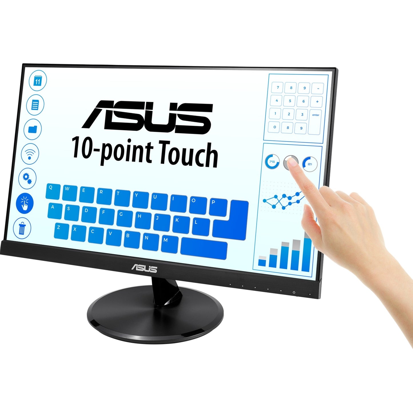 ASUS vt229h touch monitor 21.5 (zwart, vga, hdmi)