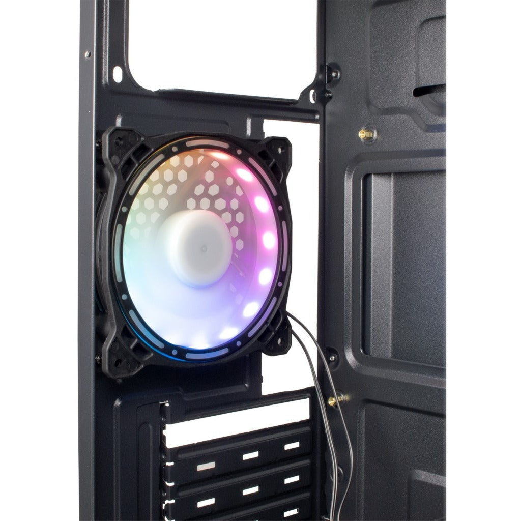Inter-Tech b-02 rgb midi tower behuizing (zwart | 3x usb-a | rgb | window)