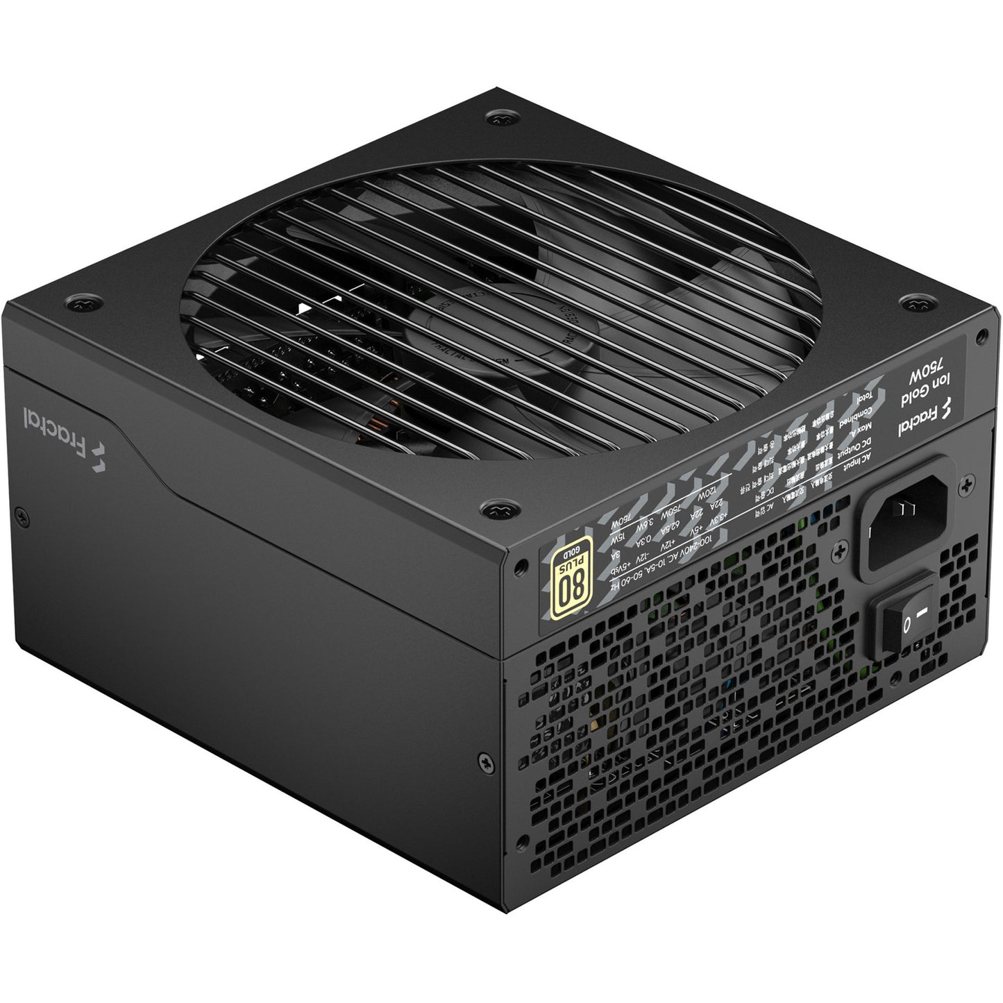 Fractal Design ion gold 3 modulaire 750 watt voeding (zwart, 1x 12v-2x6, 3x pcie)