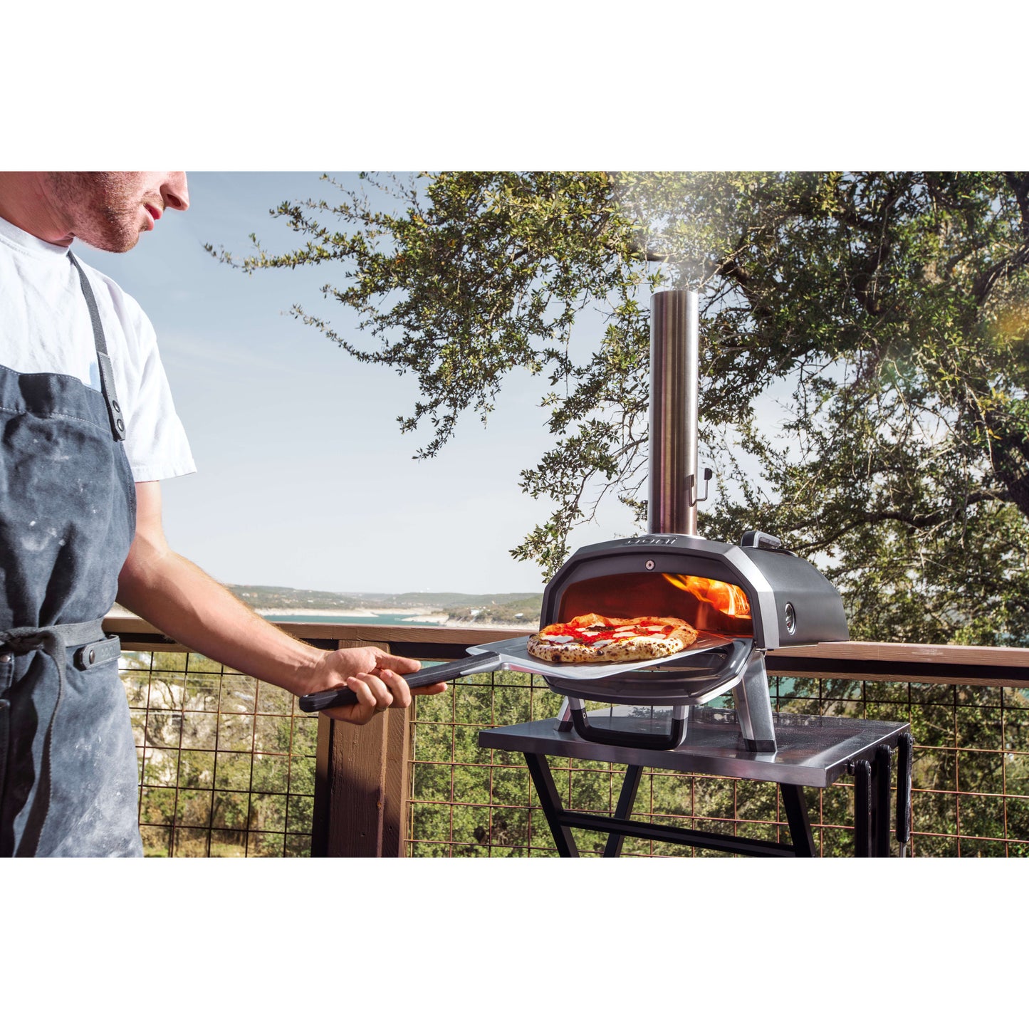 Ooni karu 2 multi-fuel pizza oven pizzaoven (zwart roestvrij staal, 12'' pizza, hout, houtskool en gas)