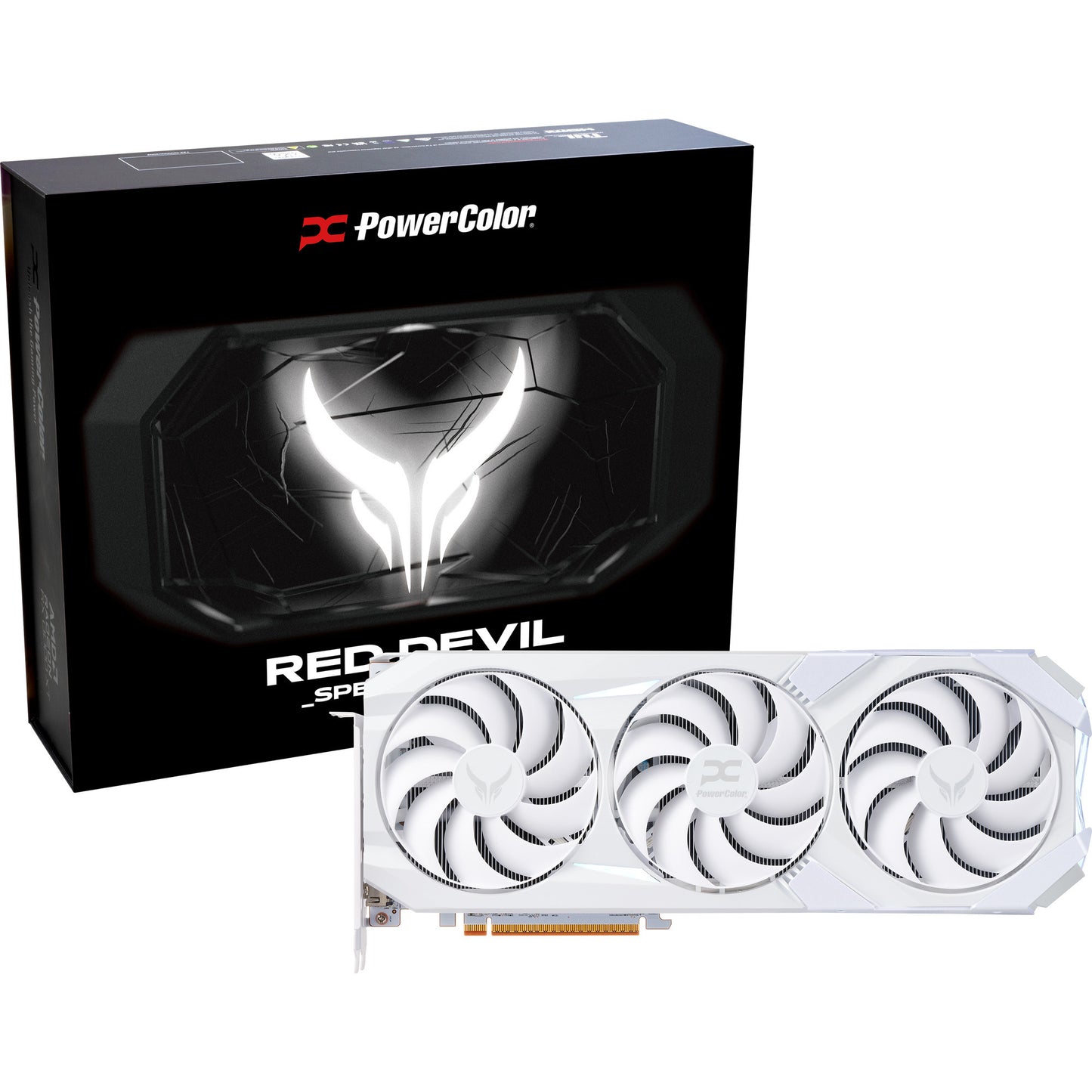 PowerColor radeon rx 9070 xt red devil spectral white 16gb gddr6 grafische kaart (wit, rdna4, gddr6, 3x displayport, 1x hdmi)