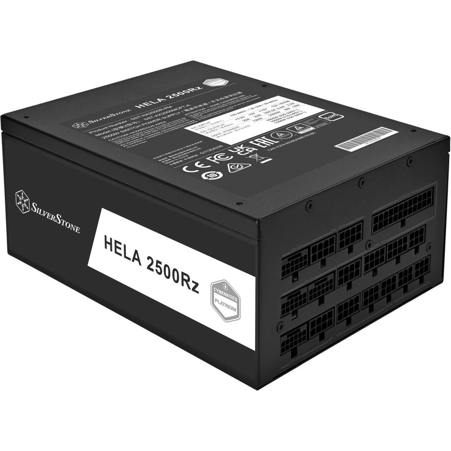 SilverStone hela 2500r 2500 watt voeding (zwart, 4x 12v-2x6, 7x pcie)
