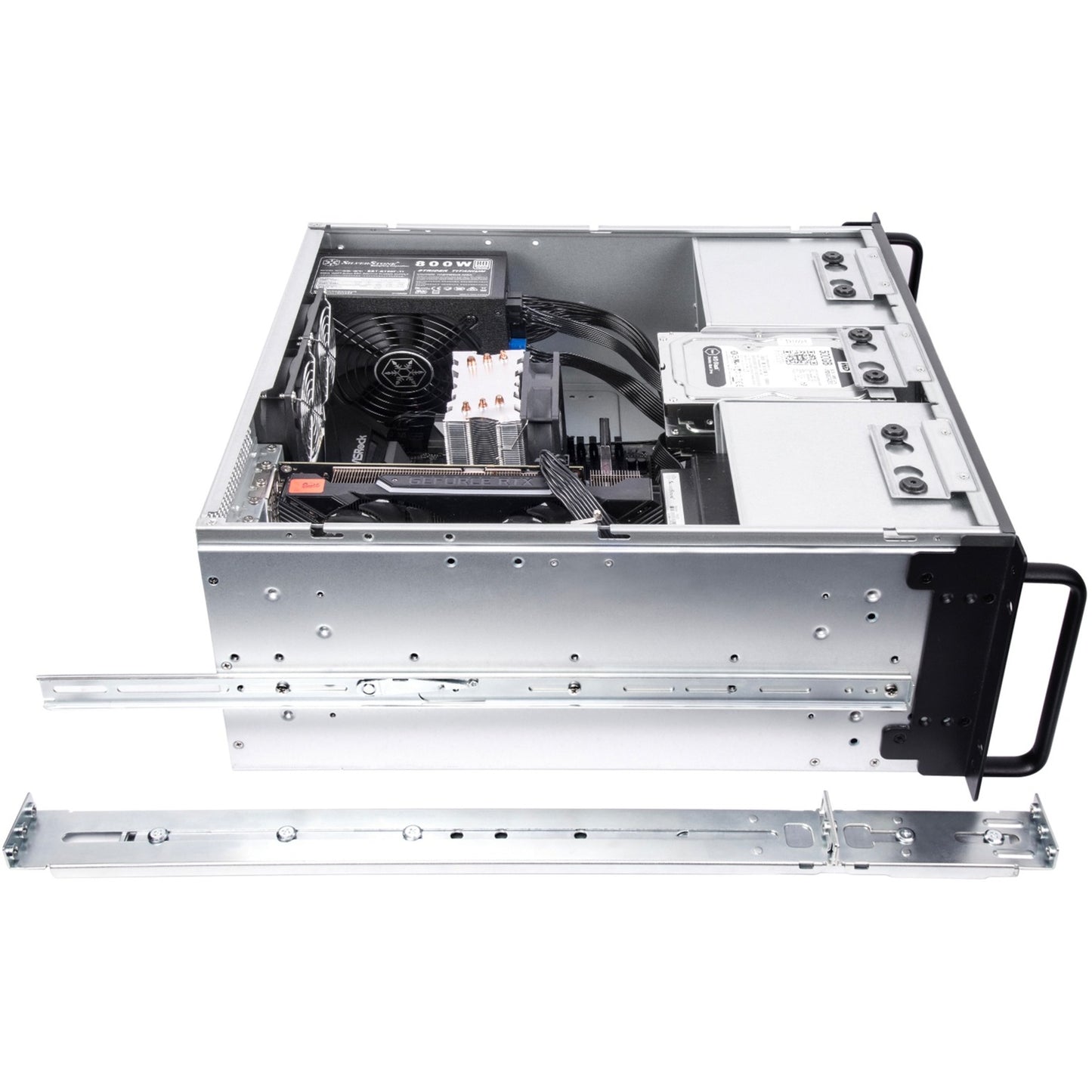 SilverStone rm41-506 rack behuizing (zwart | 2x usb-a 3.2 (5 gbit s))