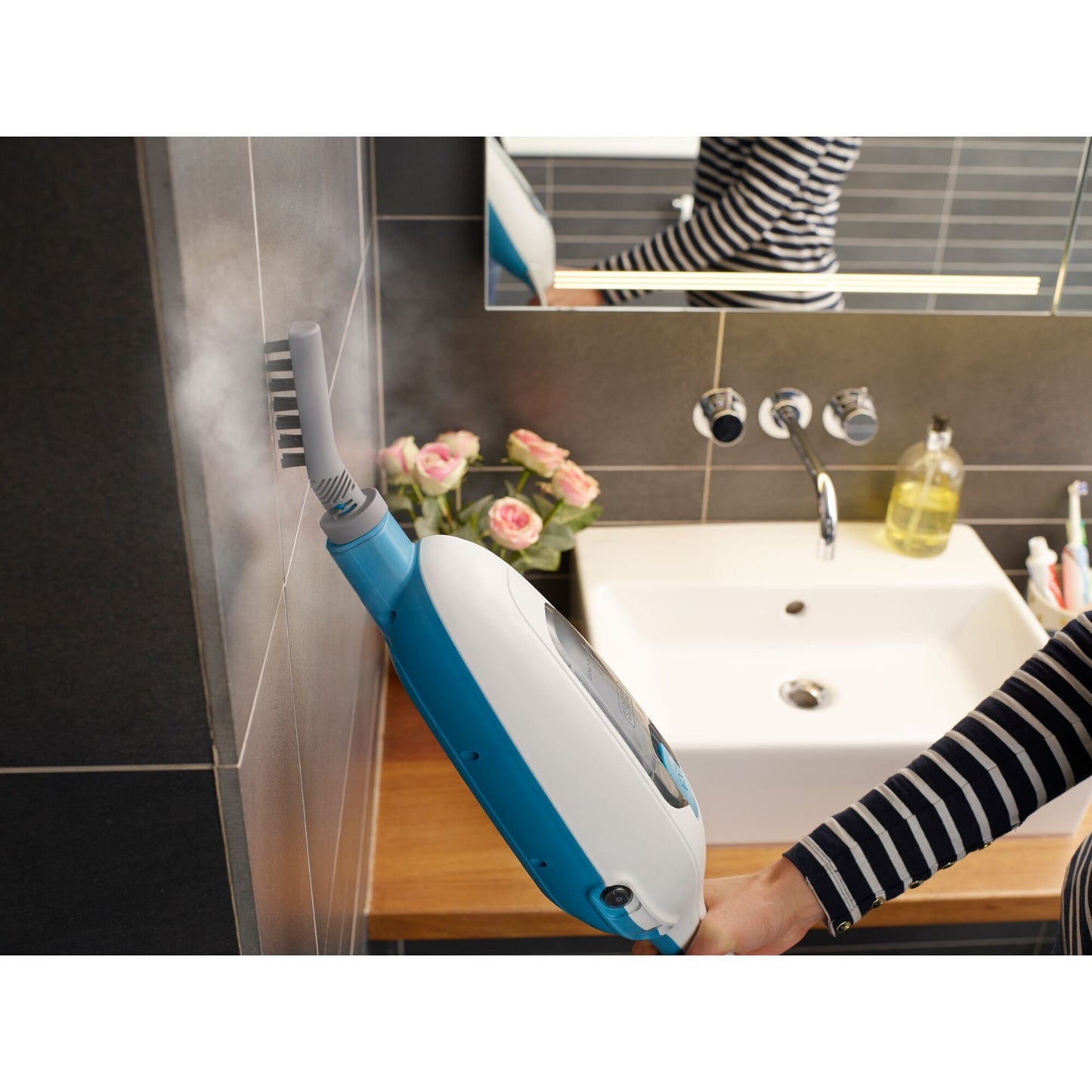 BLACK+DECKER fsmh13e10-qs 1300w 10-in-1 steam-mop met accessoires stoomreiniger (wit)