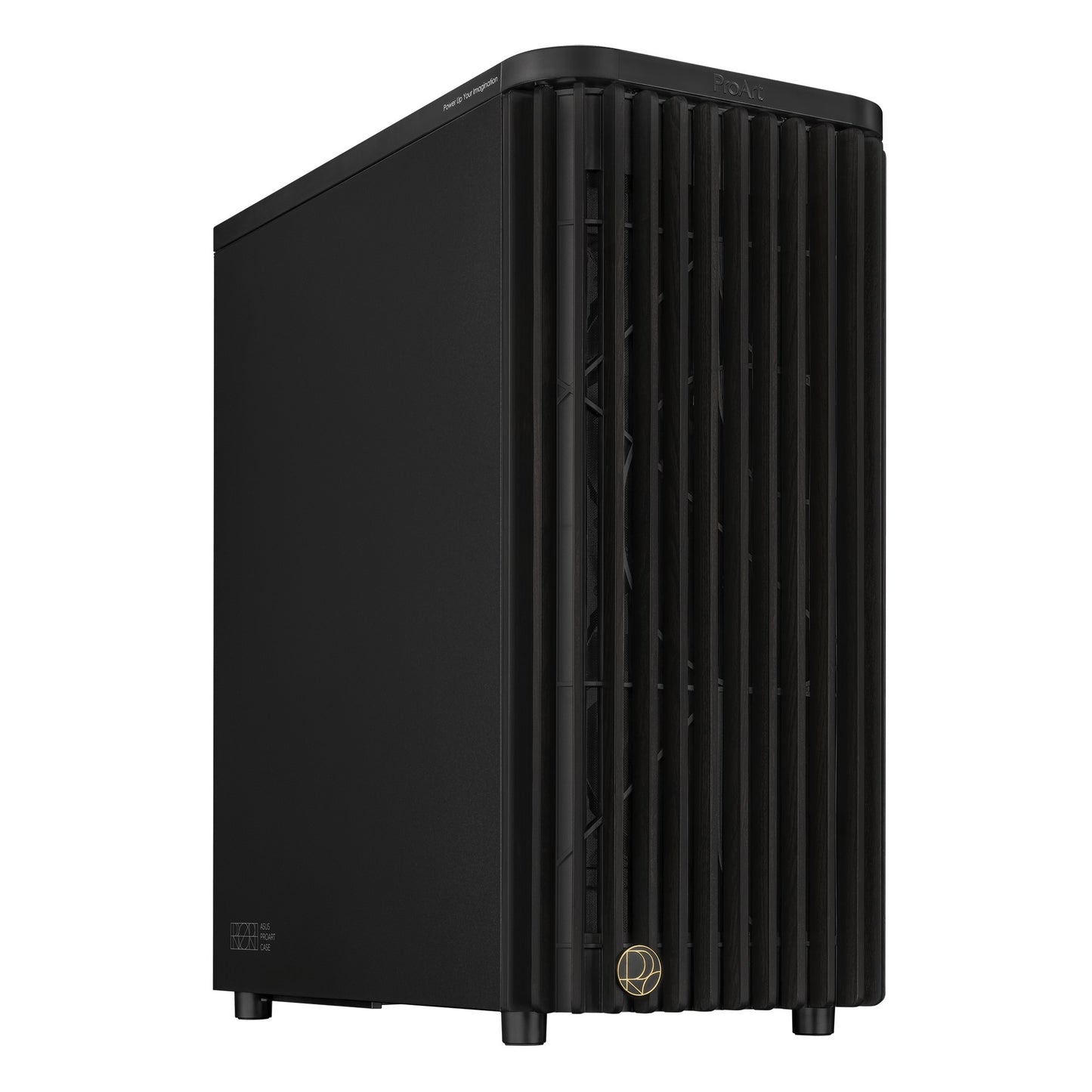 ASUS proart pa401 wood edition - metal panel midi tower behuizing (zwart | 2x usb-a | 1x usb-c)