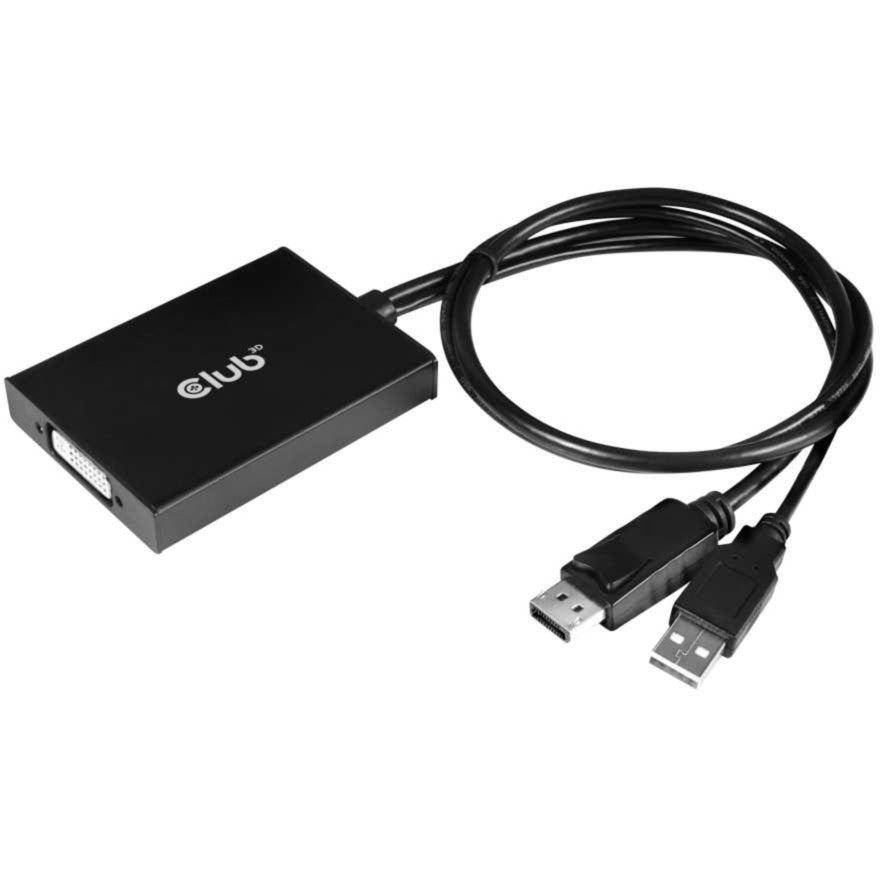 Club 3D displayport to dual link dvi-i active adapter (zwart, displayport to dual link dvi-i active adapter)