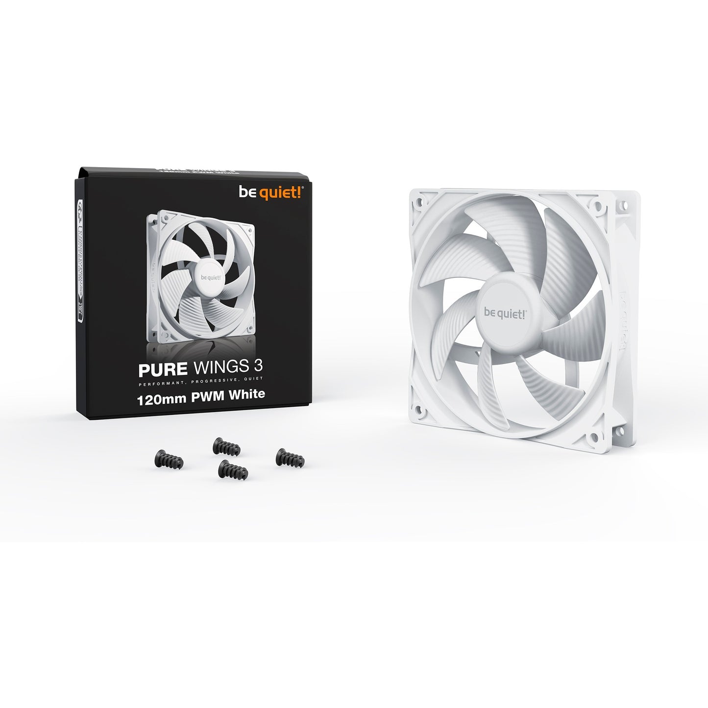 Be Quiet! pure wings 3 pwm case fan (wit, 120 x 120 x 25 mm)