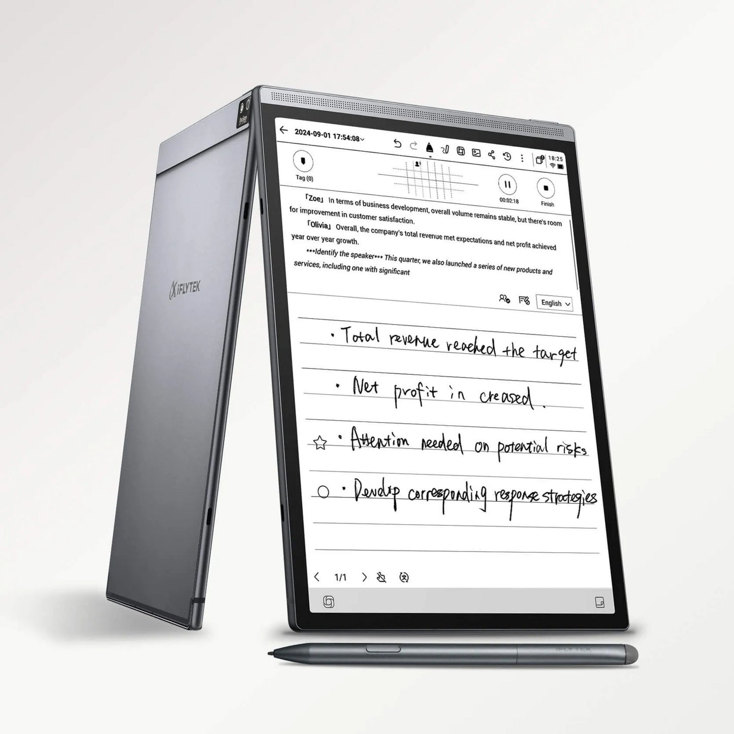 iFlytek AINOTE Air 2 Set 8.2 tablet (Zwart | 32 GB | Android 11 | Wi-Fi 6)