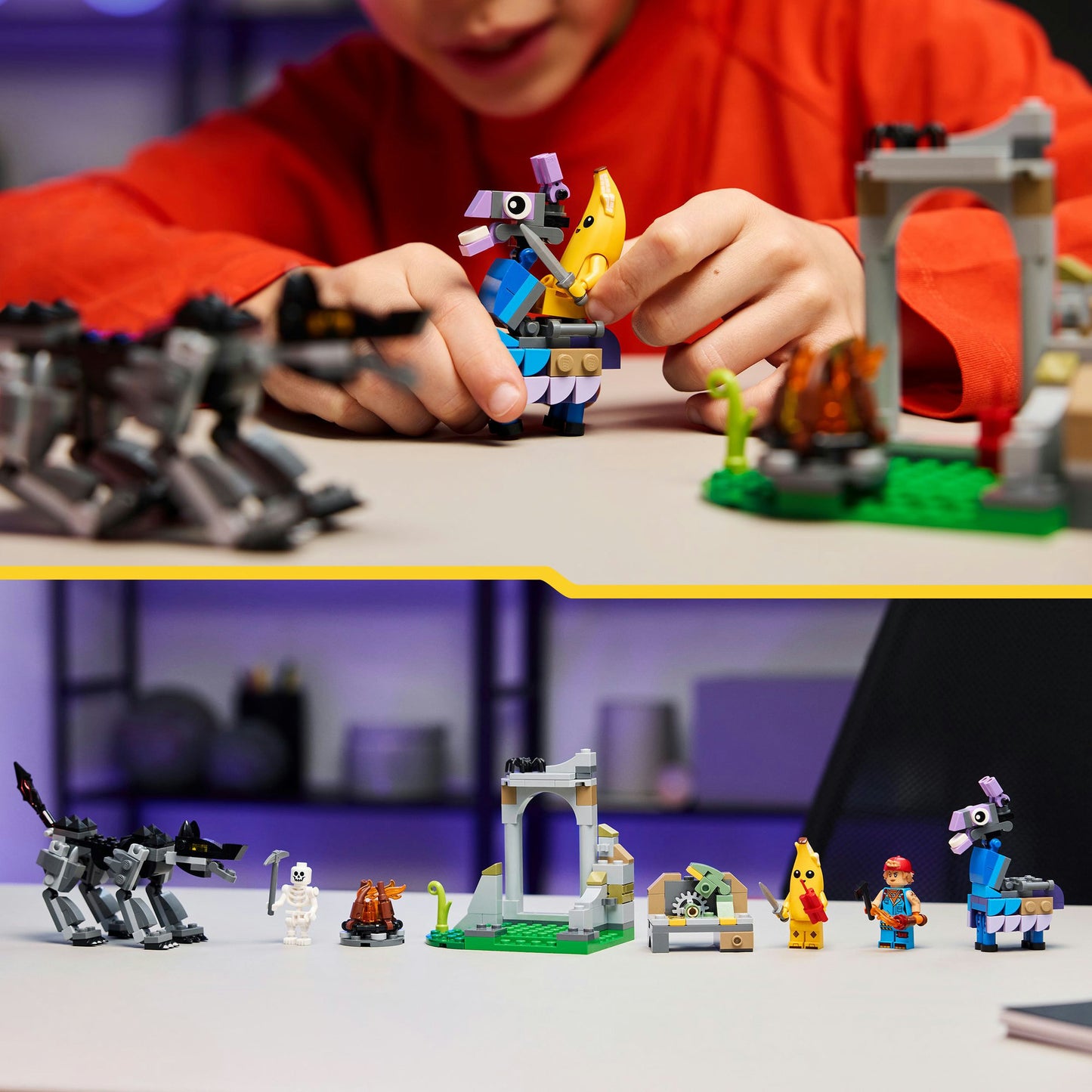 LEGO fortnite - peely en sparkplugs kamp constructiespeelgoed (77075)