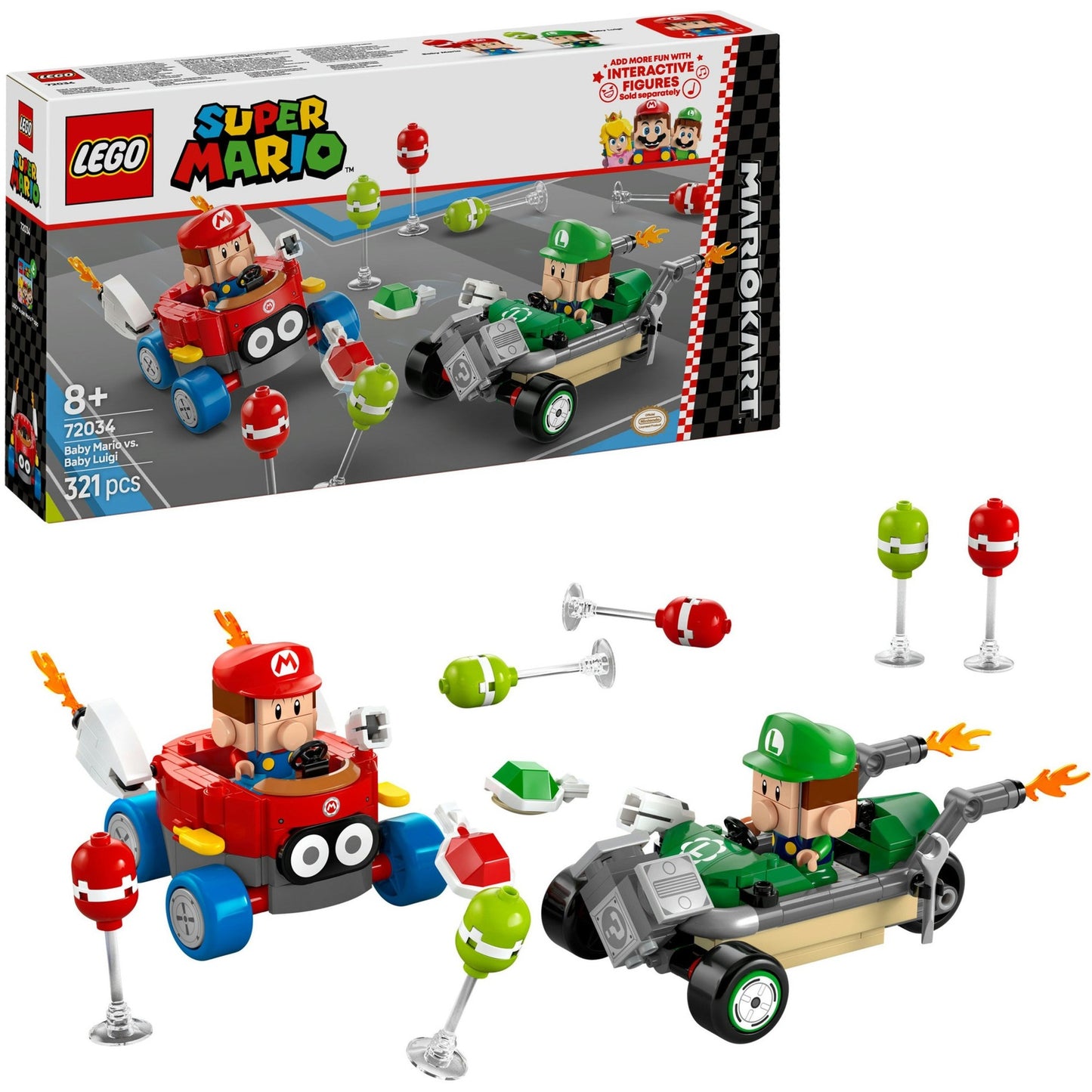 LEGO super mario 72034 mario kart baby mario vs. baby luigi