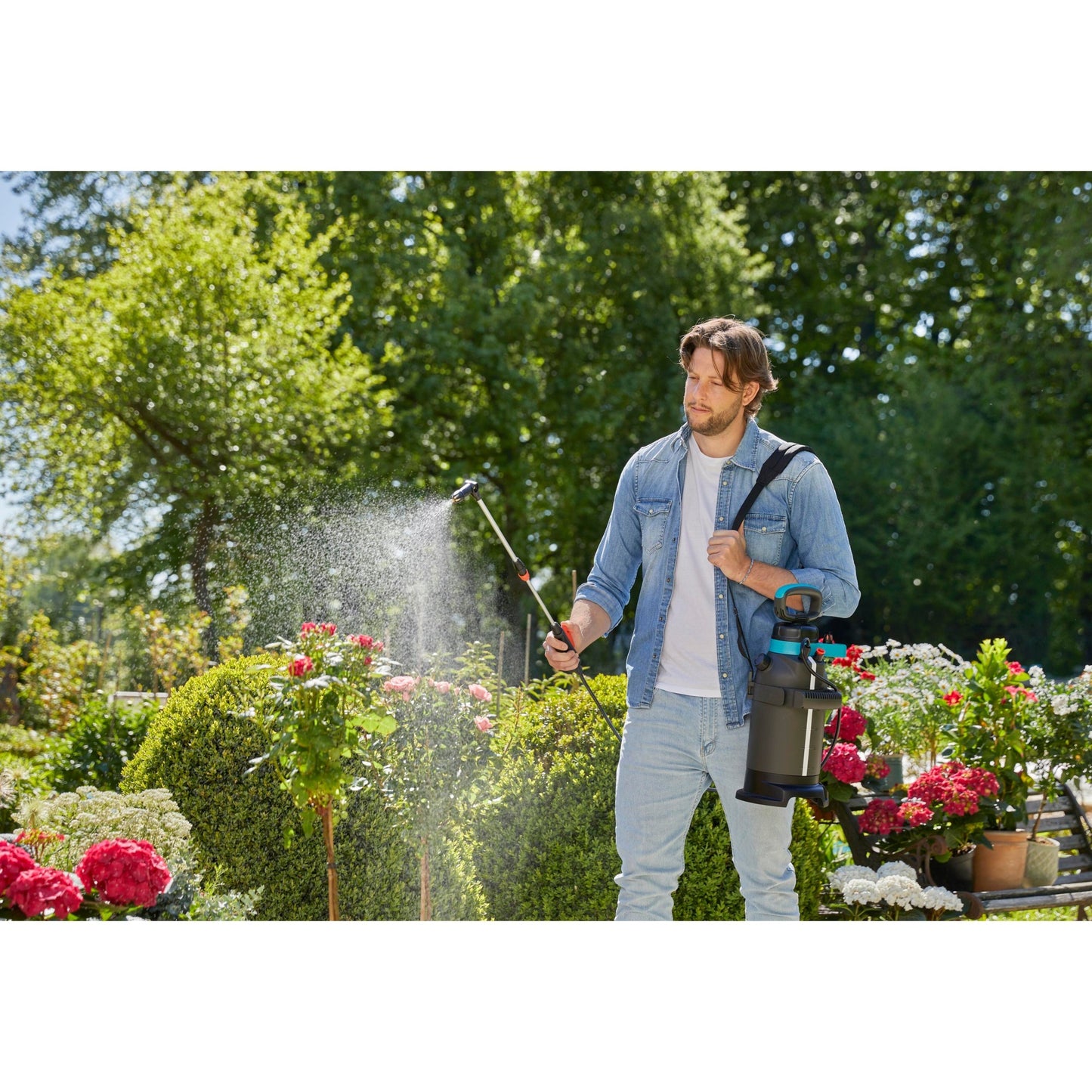 GARDENA drukspuit 5 l plus (grijs turquoise, 11138-20)