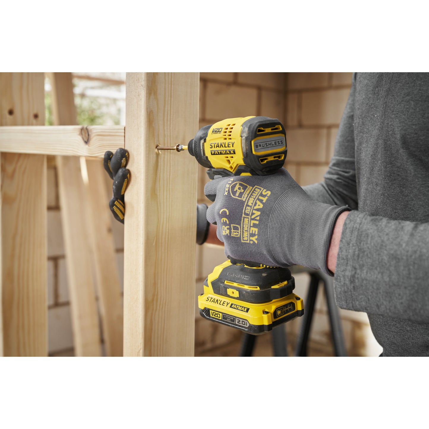 Stanley fatmax v20 18v slagschroevendraaier (zwart geel, accu en oplader inbegrepen, met koffer)
