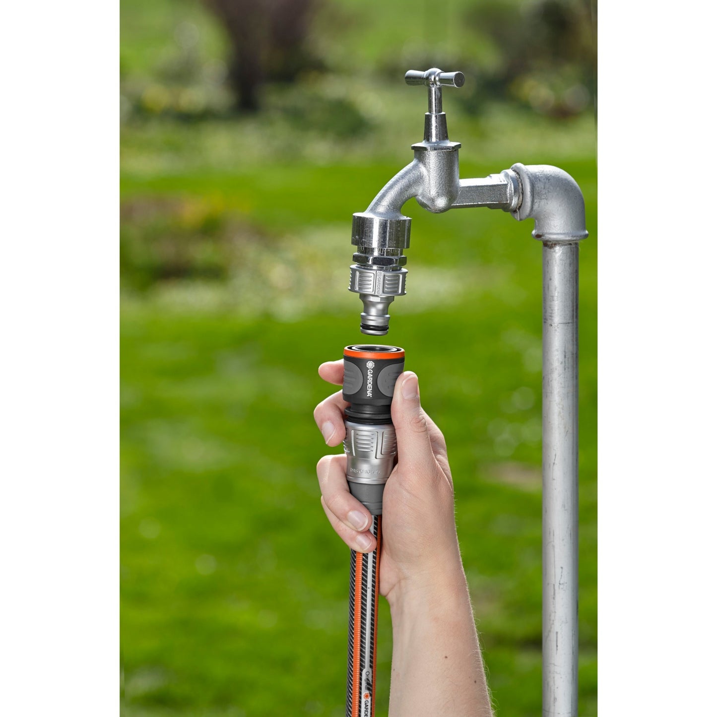 GARDENA premium slangstuk 13 mm (1 2 ) - 15 mm (5 8 ) (grijs zilver, 18255-20)