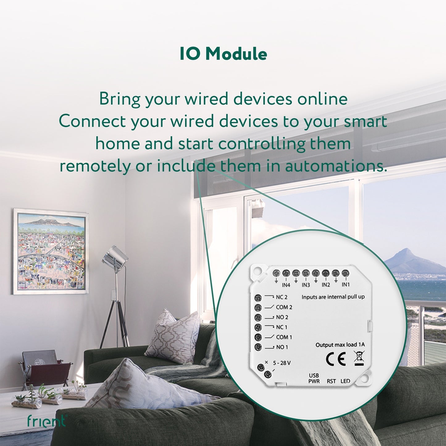 Frient IO Module schakelaar (Wit, Zigbee 3.0)