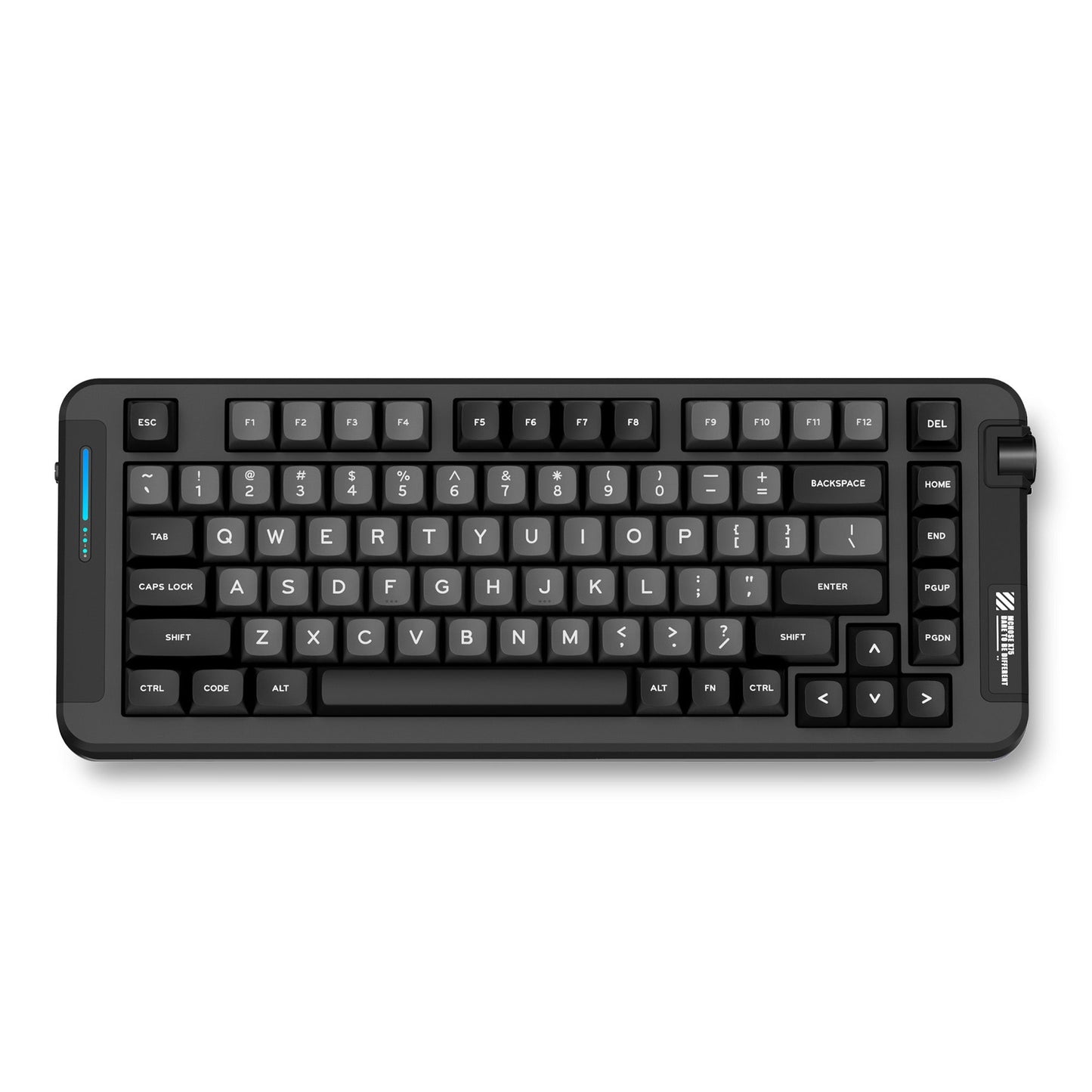 MCHOSE X75 Black Hyacinth Wireless Gasket Mount Mechanical RGB toetsenbord (Zwart, US lay-out (QWERTY), KTT Hyacinth, 75%, RGB, Hot swap, Double-Shot PBT, draadloos | Bluetooth | USB-C)
