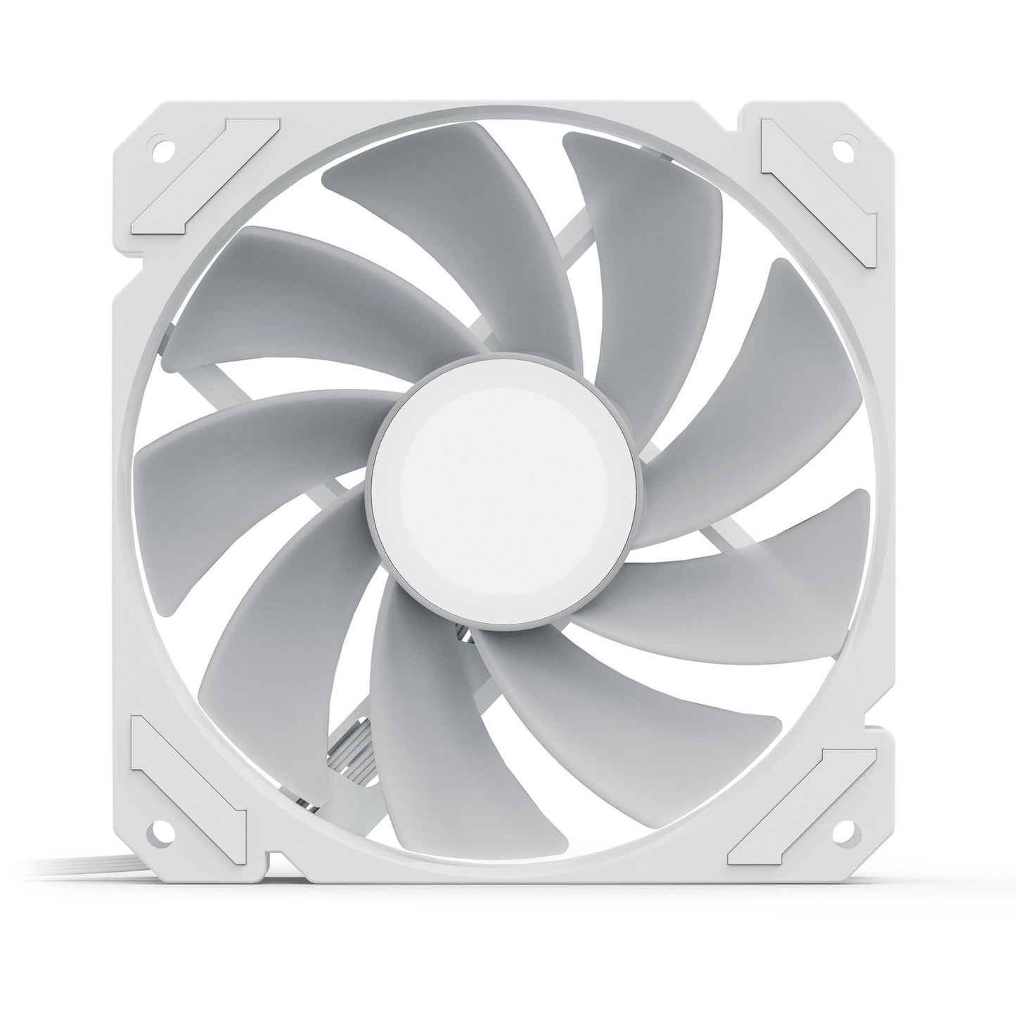 Sharkoon shark mirror rgb pwm reverse case fan (wit, 120 x 120 x 25 mm)