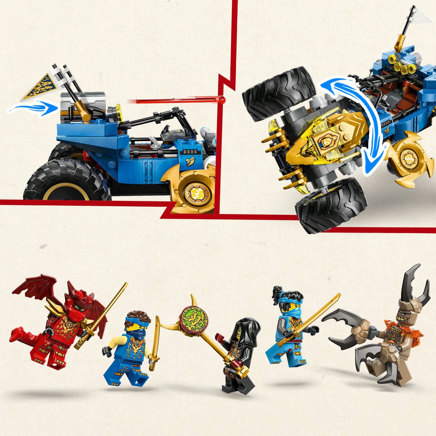 LEGO ninjago - jay's transformerende auto constructiespeelgoed (71856)