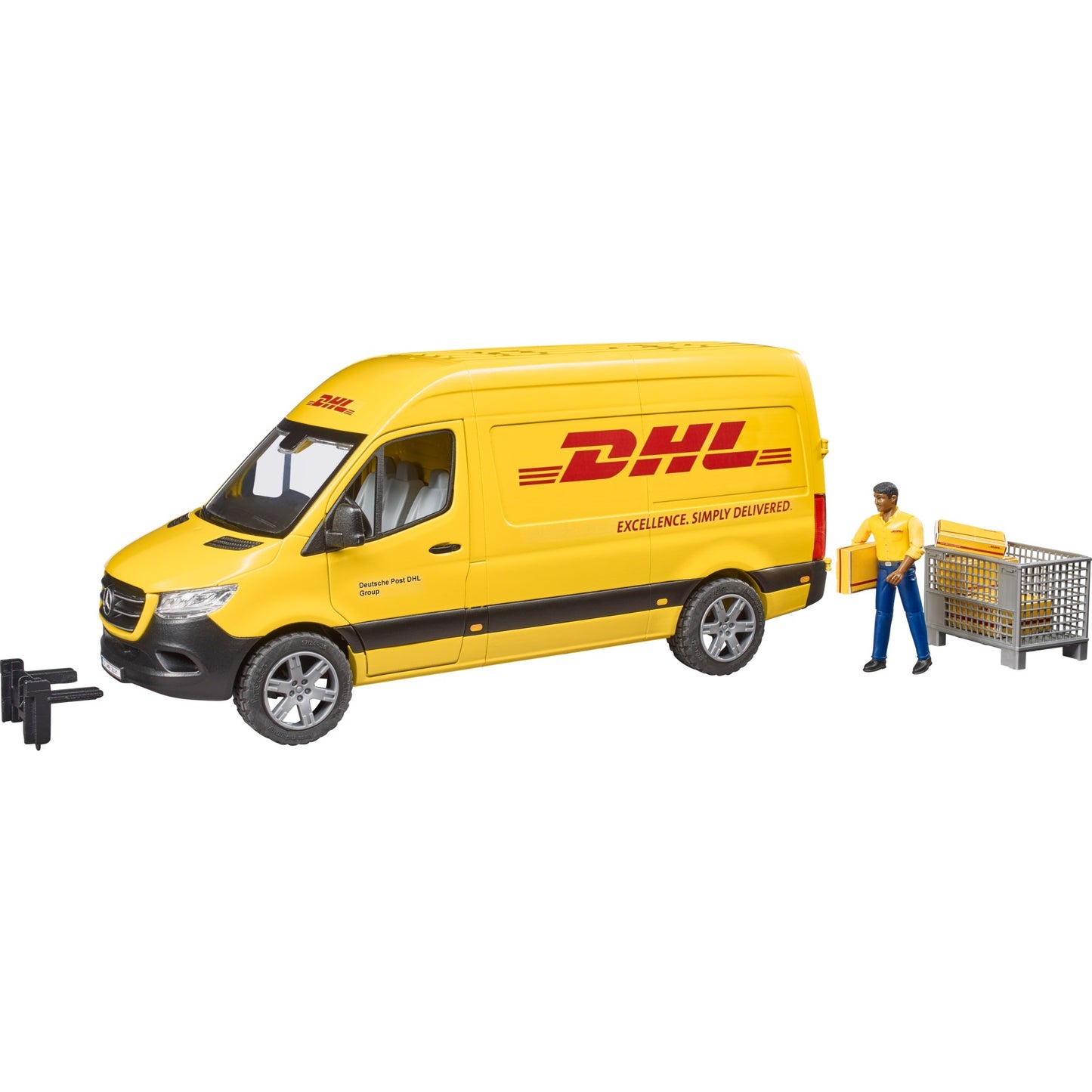 Bruder mb sprinter dhl met bestuurder modelvoertuig (02671)