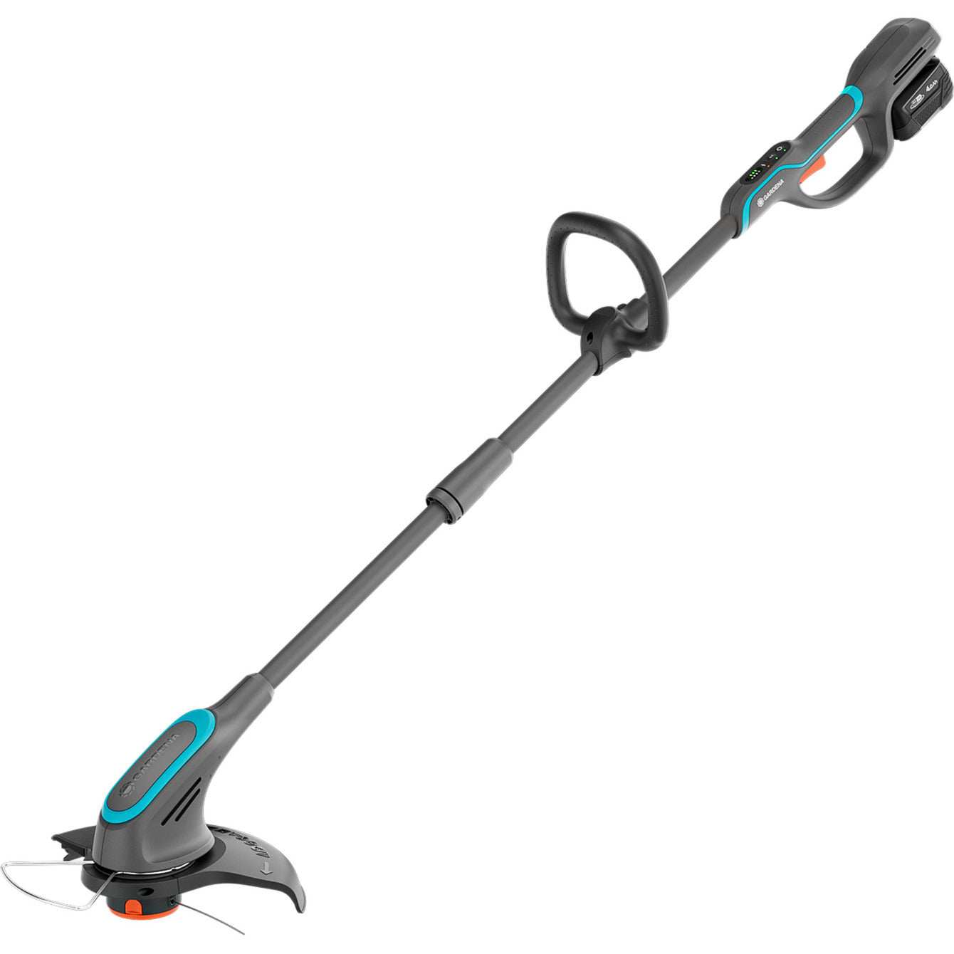 GARDENA powertrim 30 18v set 4.0 ah met 18v p4a accu grastrimmer (grijs turquoise, accu en lader inbegrepen)