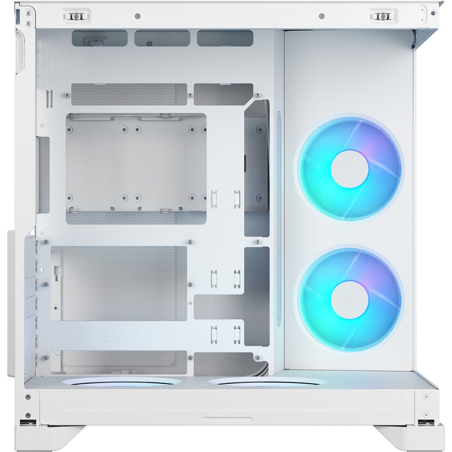 Fractal Design pop 2 vision rgb midi tower behuizing (wit | 1x usb-a | 1x usb-c | rgb | tempered glass)