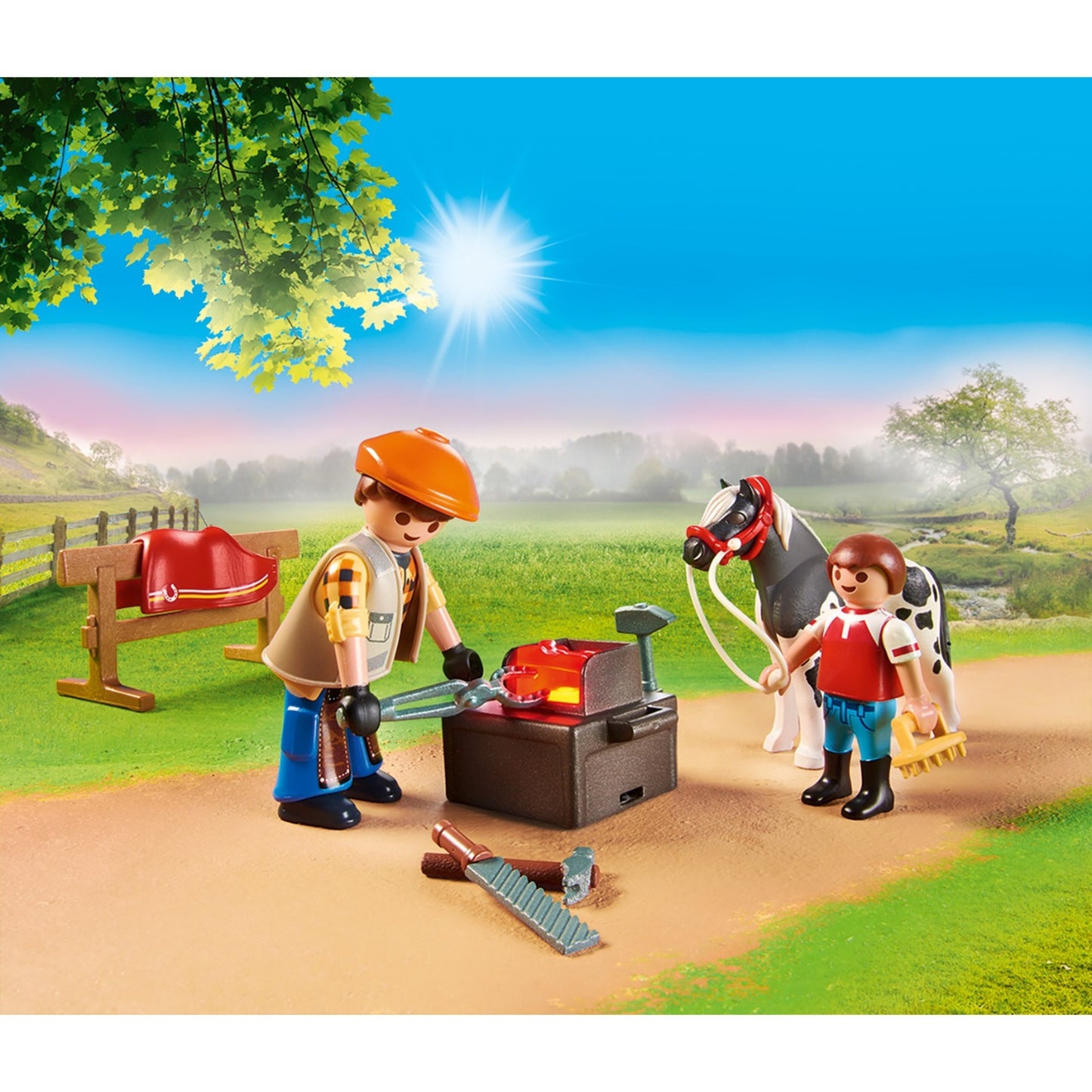 PLAYMOBIL country - mobiele hoefsmid constructiespeelgoed (70518)