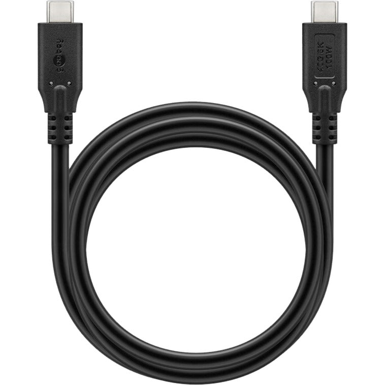 Goobay usb-c 4.0 > usb-c kabel (zwart, 0,5 meter)
