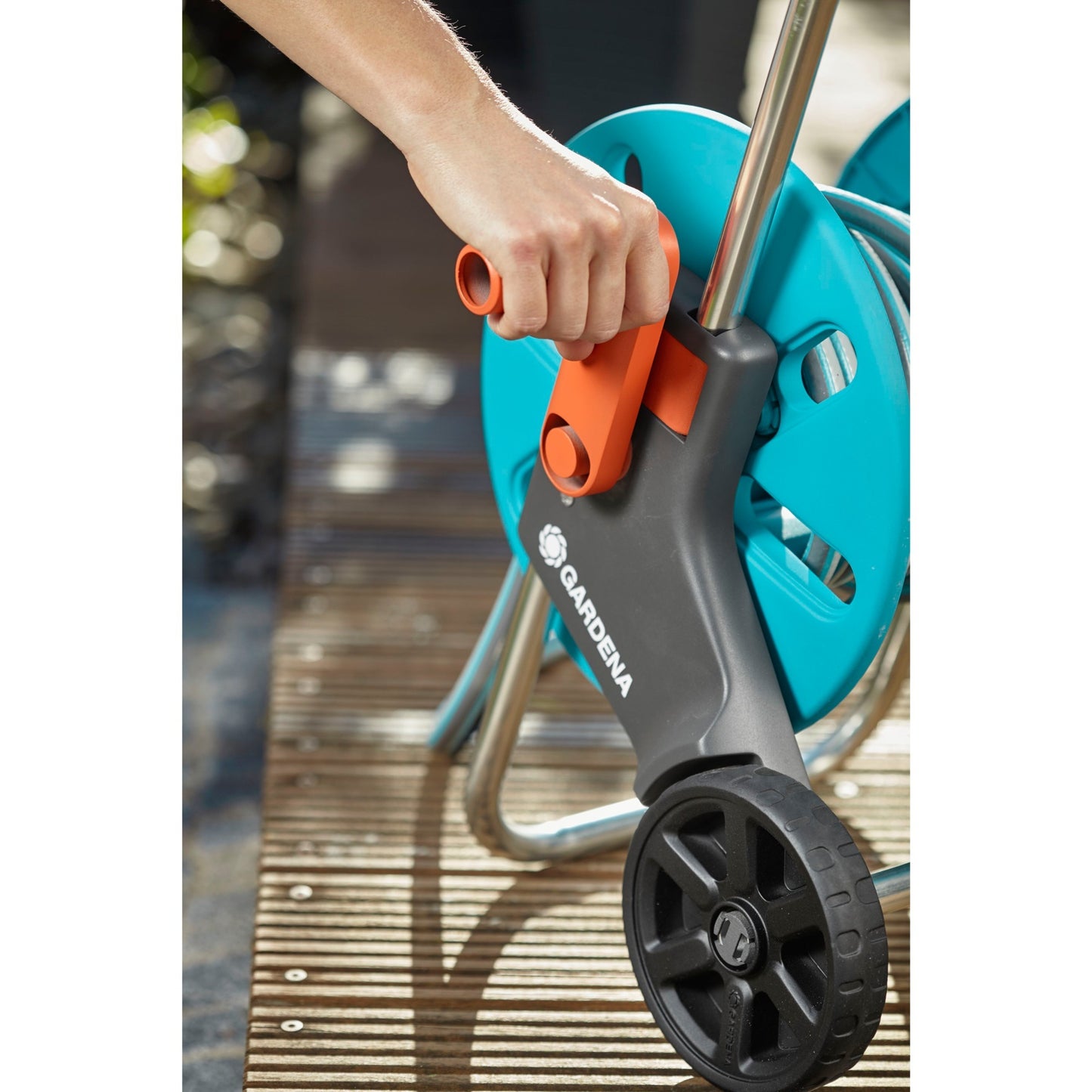 GARDENA slangenwagen aquaroll s set (turquoise grijs, 18502-20)