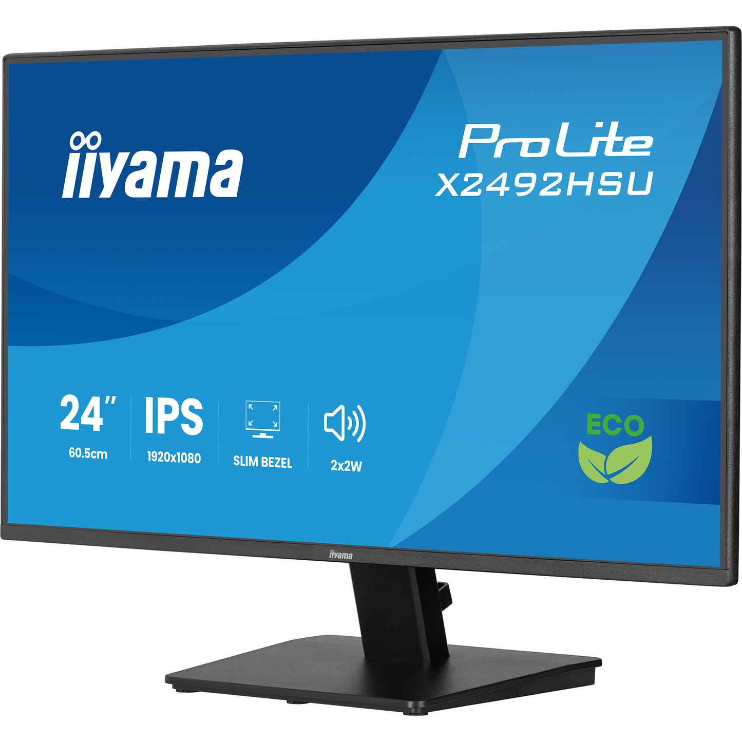 Iiyama prolite x2492hsu-b1 24 monitor (zwart (mat), hdmi, displayport, 2x usb-a)