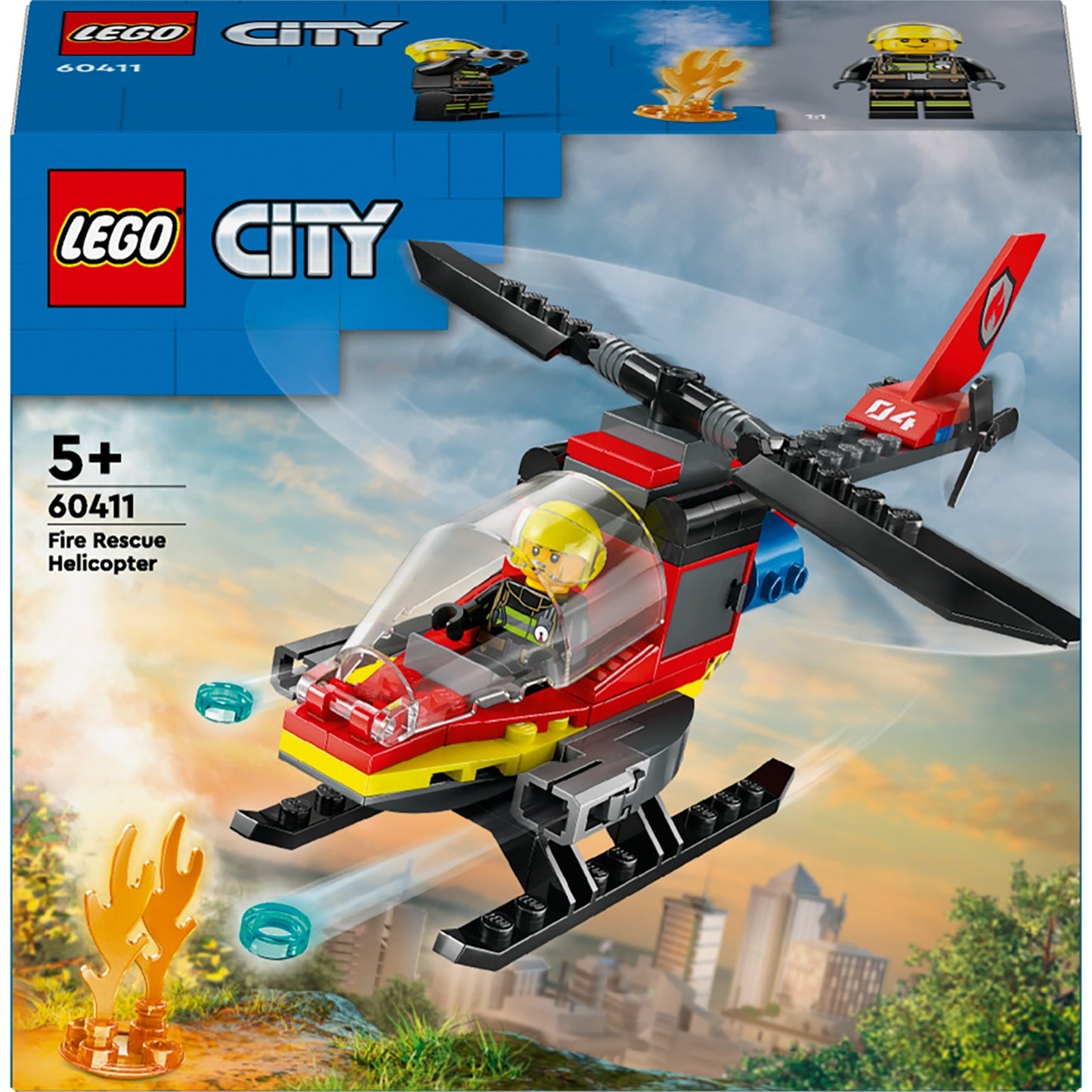LEGO city - brandweerhelikopter constructiespeelgoed (60411)