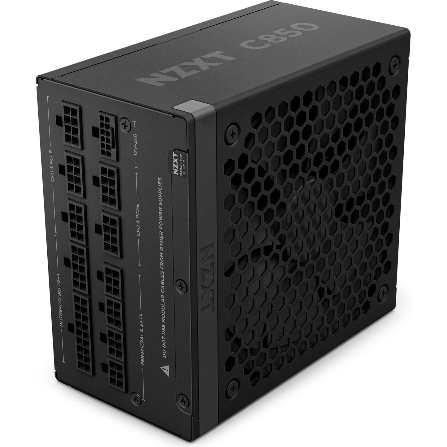 NZXT c850 gold atx 3.1 modulaire 850 watt voeding (zwart, 1x 12v-2x6, 3x pcie)