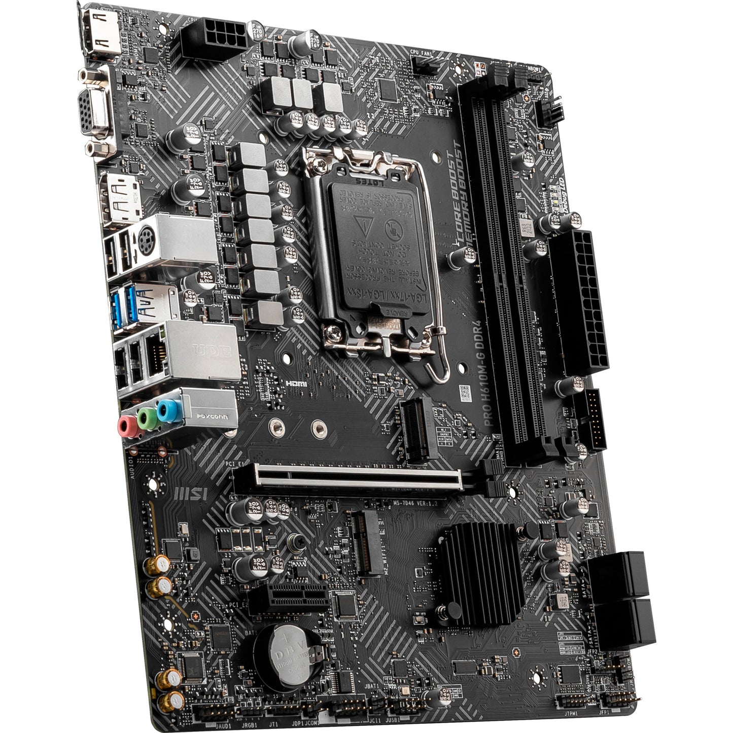 MSI pro h610m-g ddr4 socket 1700 moederbord (gb-lan, sound, µatx)