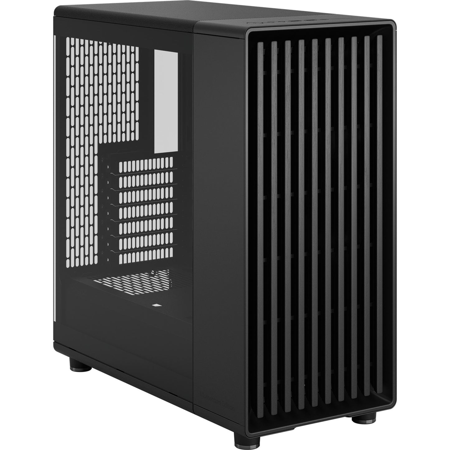 Fractal Design north momentum edition midi tower behuizing (zwart houtkleur | 2x usb-a | 1x usb-c | tempered glass)
