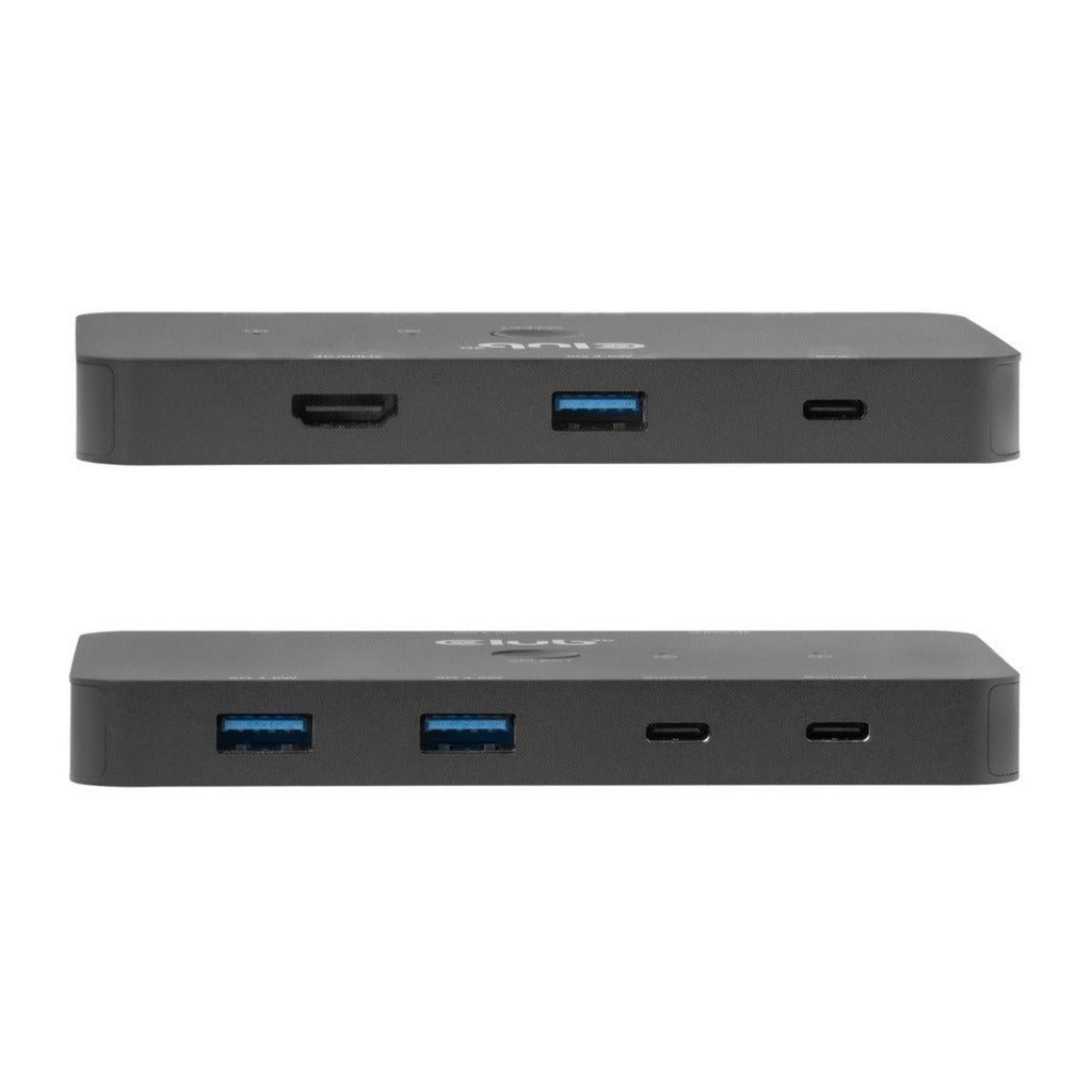 Club 3D csv-2512 kvm switch dual usb-c naar hdmi kvm-switch (zwart, 4k 60hz)