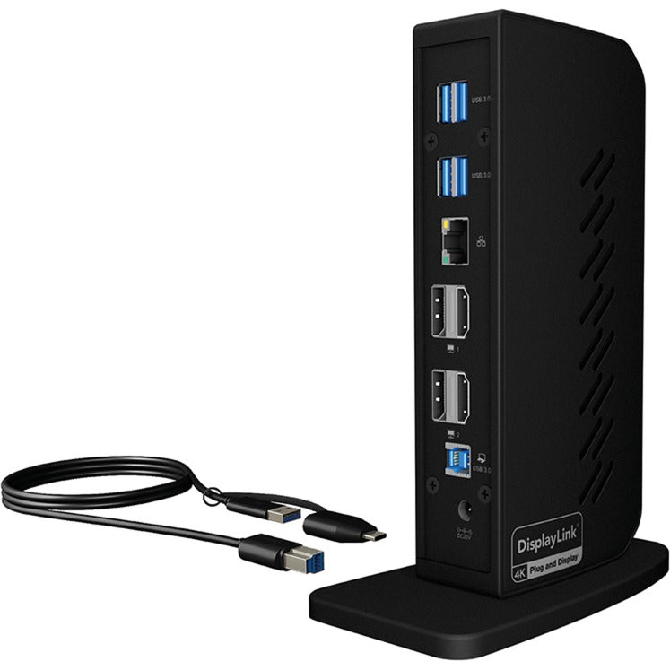 ICY BOX ib-dk2252ac dockingstation (zwart, usb-a, hdmi, displayport)