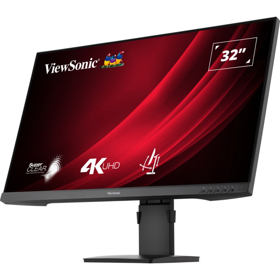 ViewSonic vg3208-4k 32 monitor (zwart (mat), 2x hdmi | 1x displayport | hdr10)