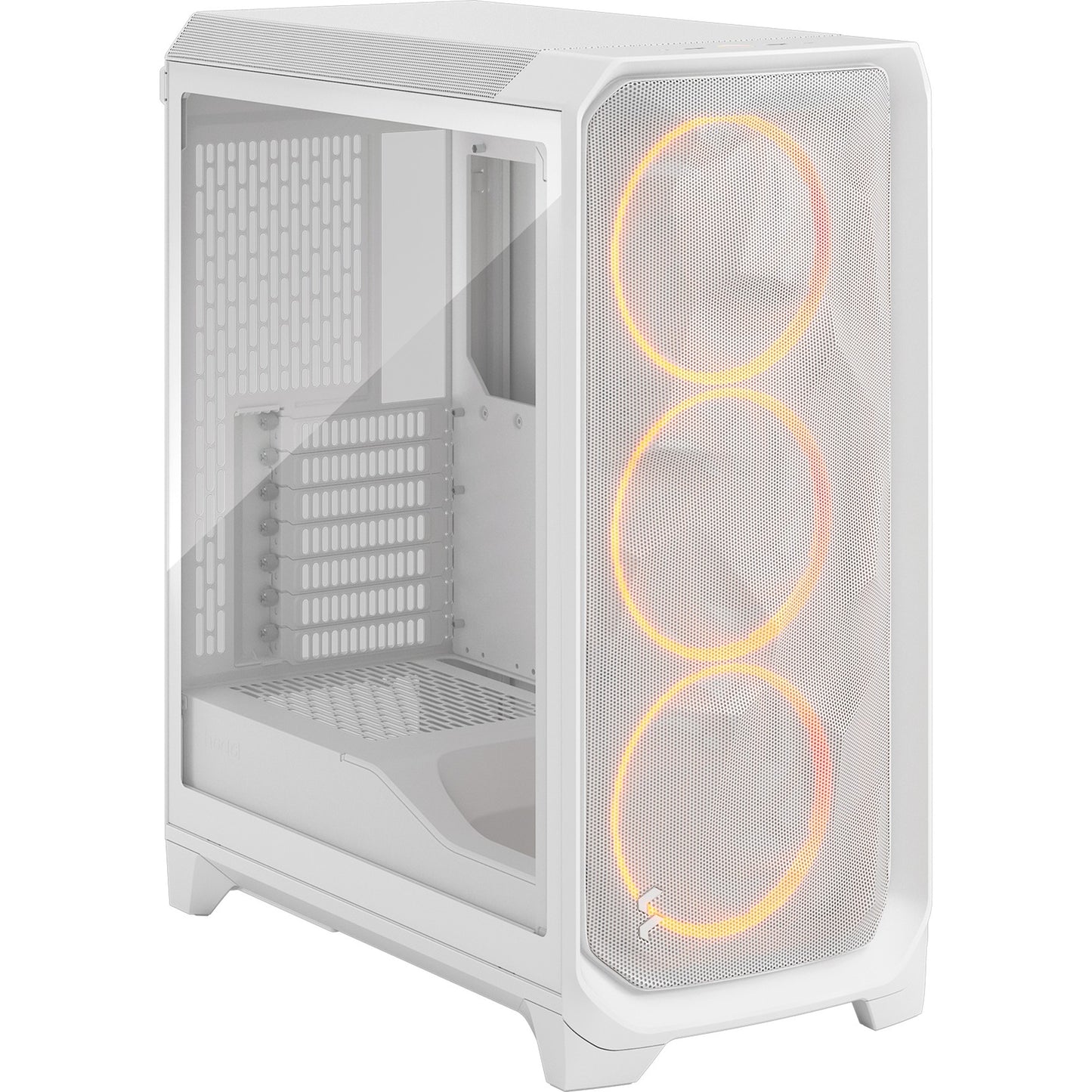 Fractal Design meshify 3 rgb midi tower behuizing (wit | 2x usb-a | 1x usb-c | rgb | tempered glass)