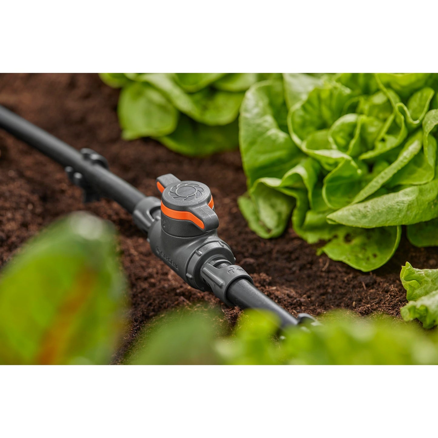 GARDENA micro-drip-system afsluit- en reguleerventiel 13 mm (1 2 ) (grijs oranje)