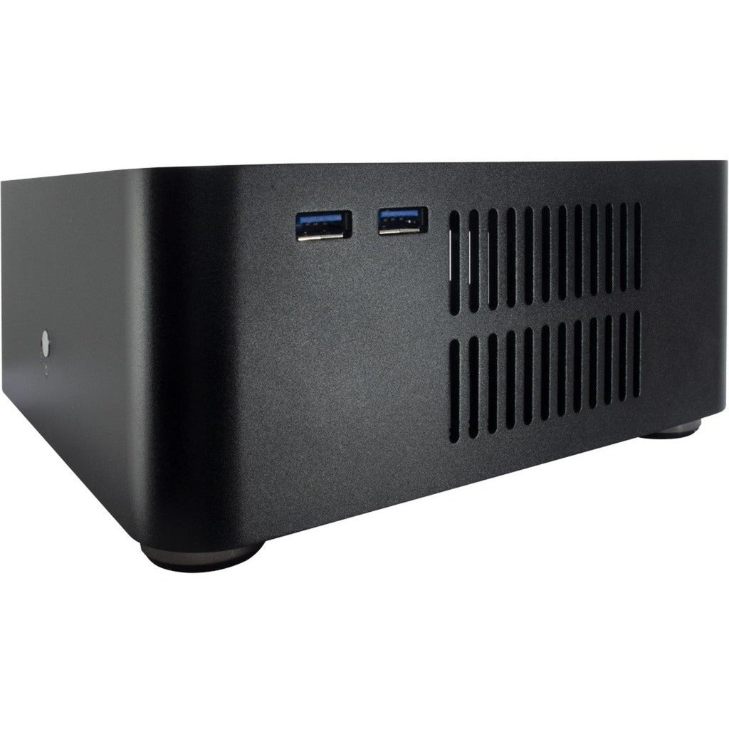 Inter-Tech itx a80 htpc behuizing (zwart | 2x usb-a)