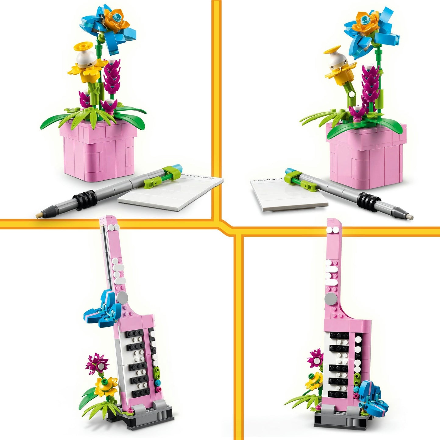 LEGO creator 31169 typemachine met bloemen