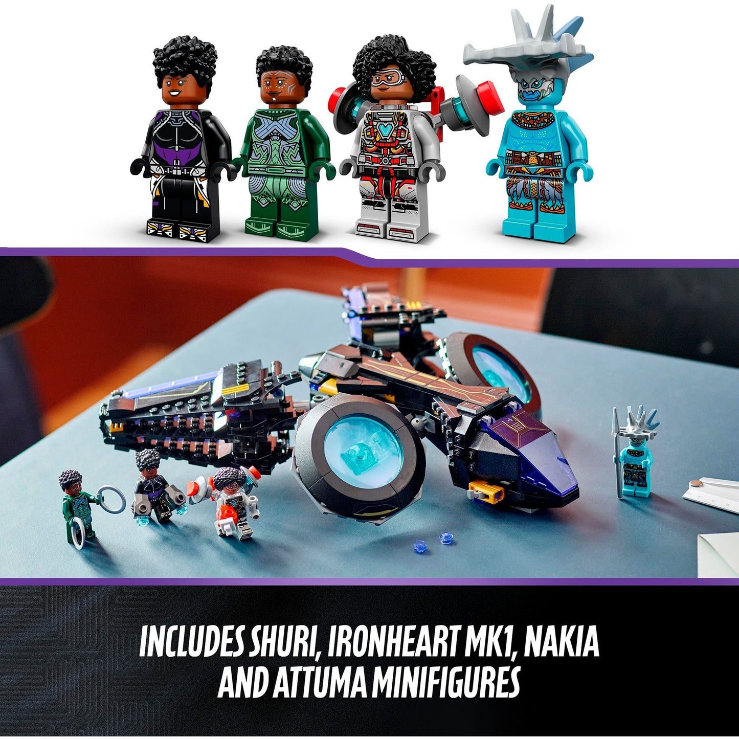 LEGO marvel - shuri's sunbird constructiespeelgoed (76211)