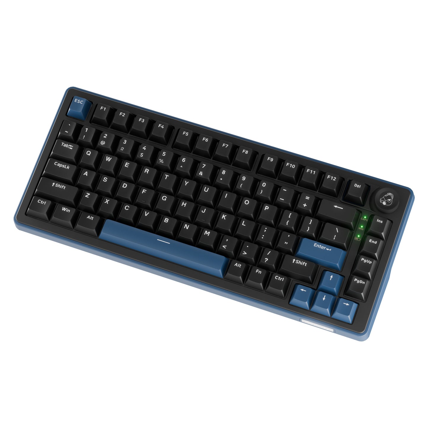 Ducky ok-m-75 rgb mechanisch toetsenbord (zwart, us lay-out (qwerty), ktt linear, 75%, rgb, hot-swap, pbt, 2.4 ghz | bluetooth | usb-c)