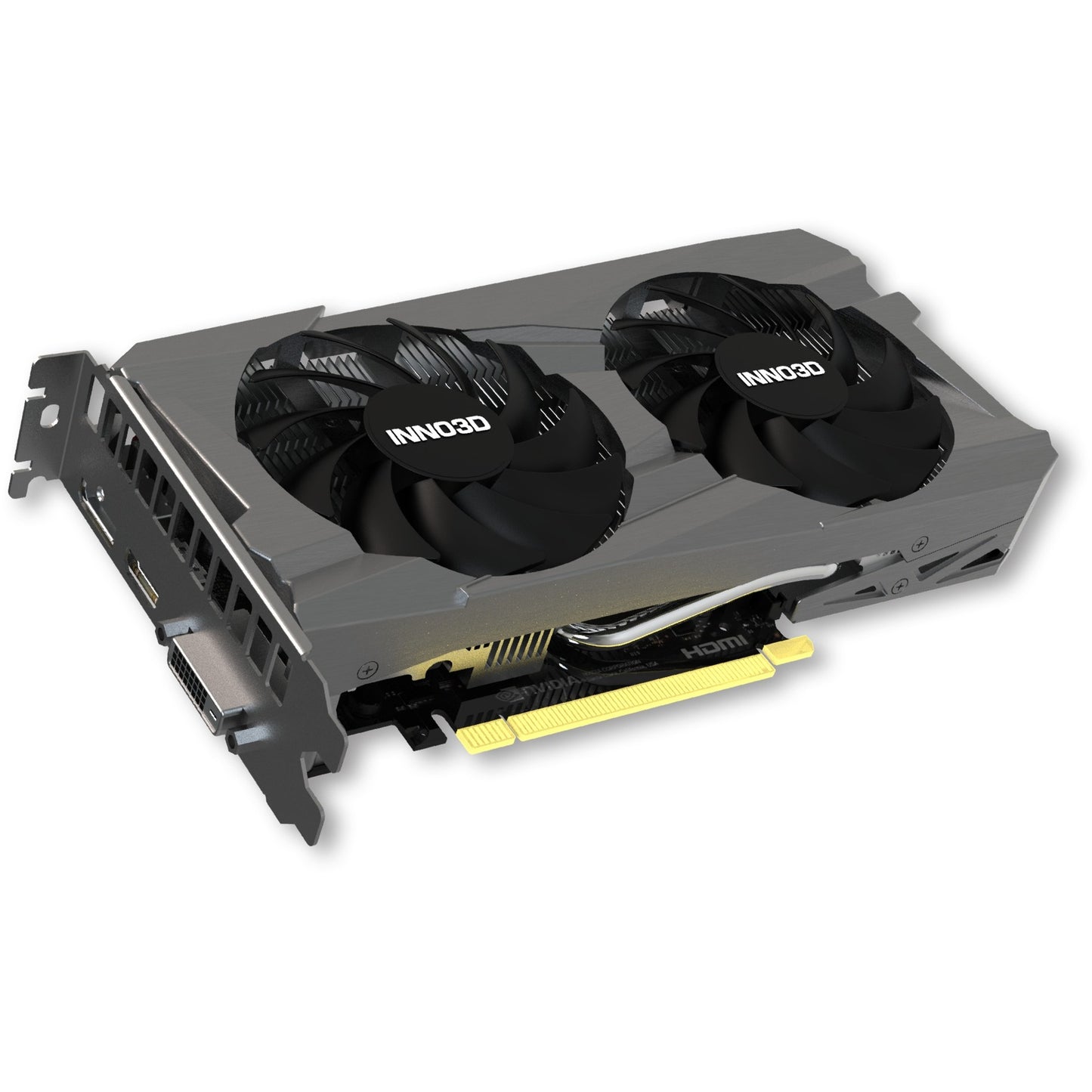 INNO3D geforce rtx 3050 twin x2 8gb grafische kaart (1x hdmi, 1x displayport, 1x dvi-d, dlss 3)