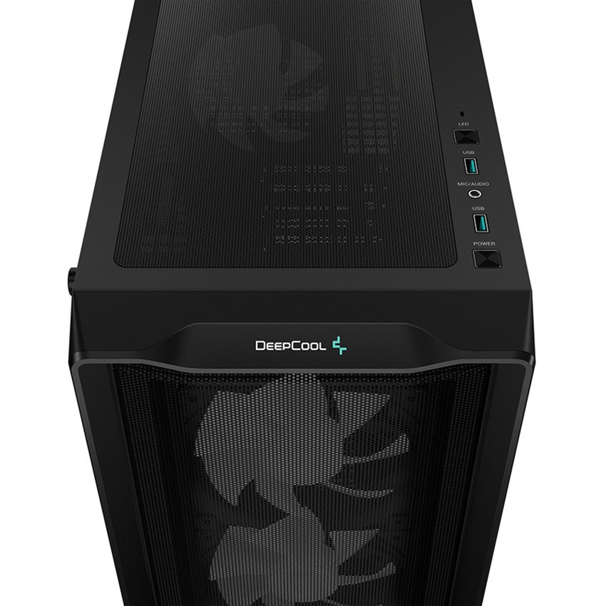 DeepCool cc560 mesh v2 midi tower behuizing (zwart | 2x usb-a | rgb | window)