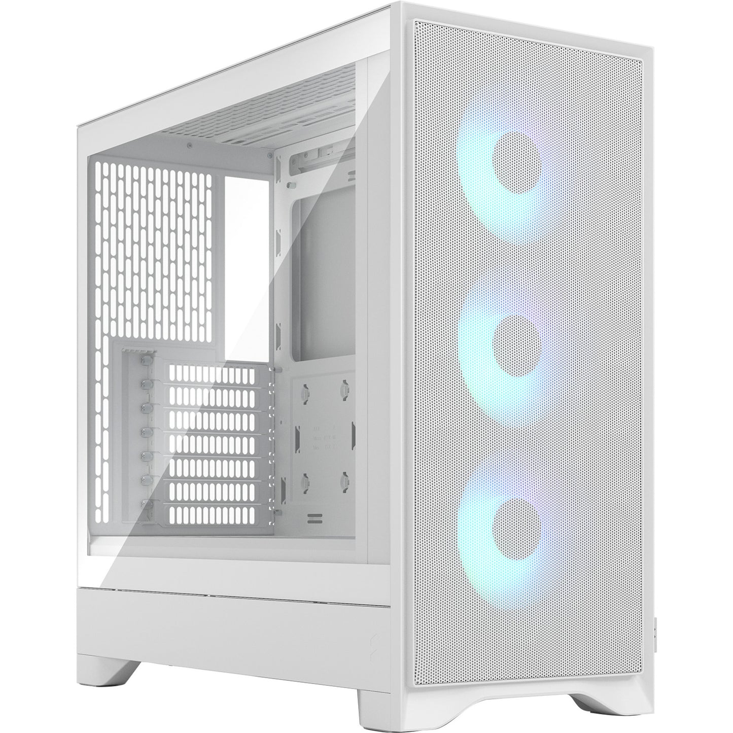 Fractal Design pop 2 air rgb midi tower behuizing (wit | 1x usb-a | 1x usb-c | rgb | tempered glass)