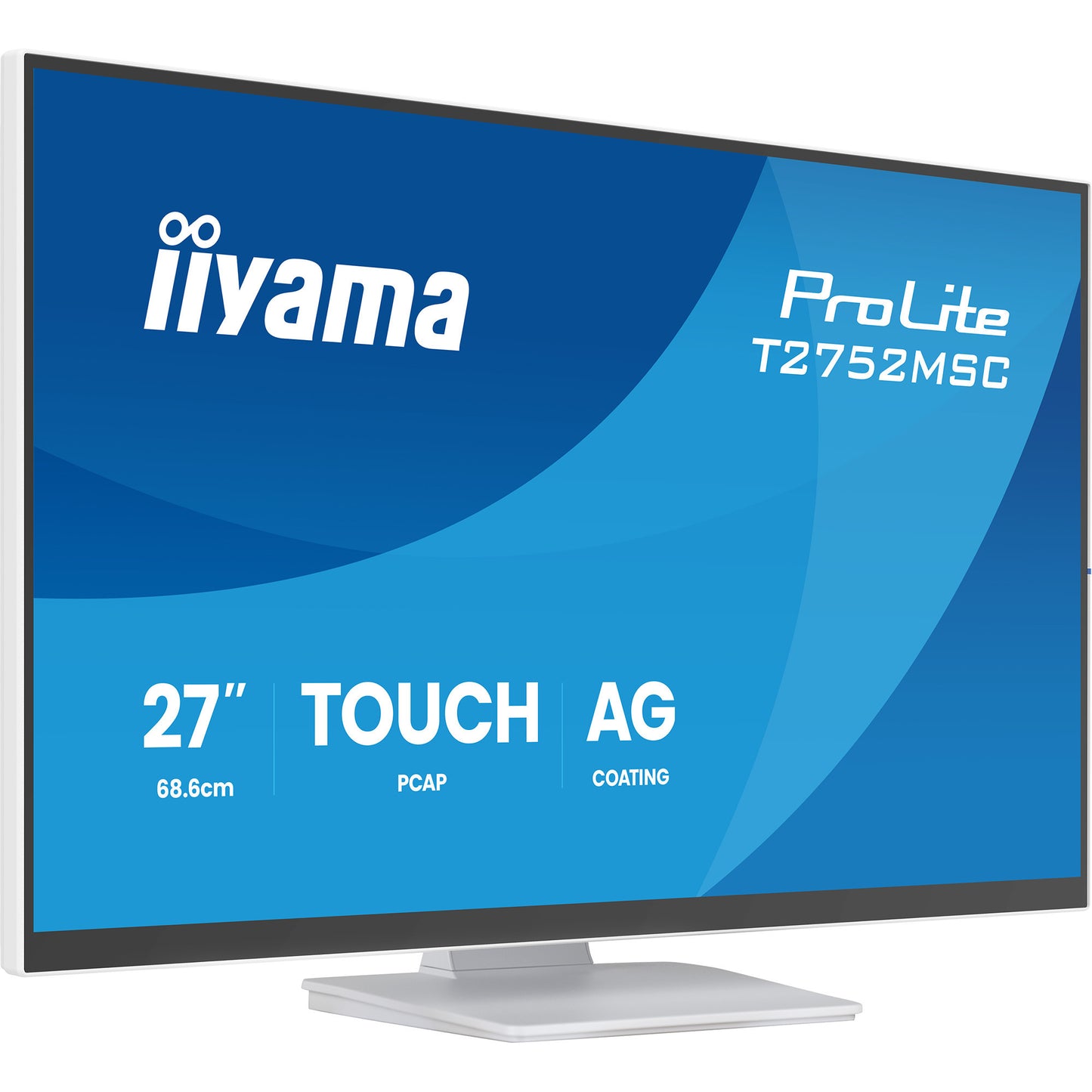 Iiyama prolite t2752msc-w1ag 27 touchscreen monitor (wit (mat), 100 hz, hdmi, displayport, usb 3.2 gen 1, audio, touchscreen )