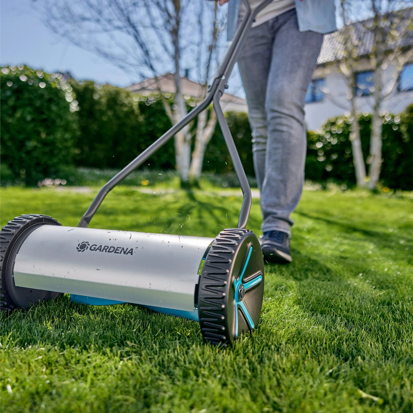 GARDENA kooimesmaaier comfort 330 kooimaaier (grijs turquoise, 11750-20)